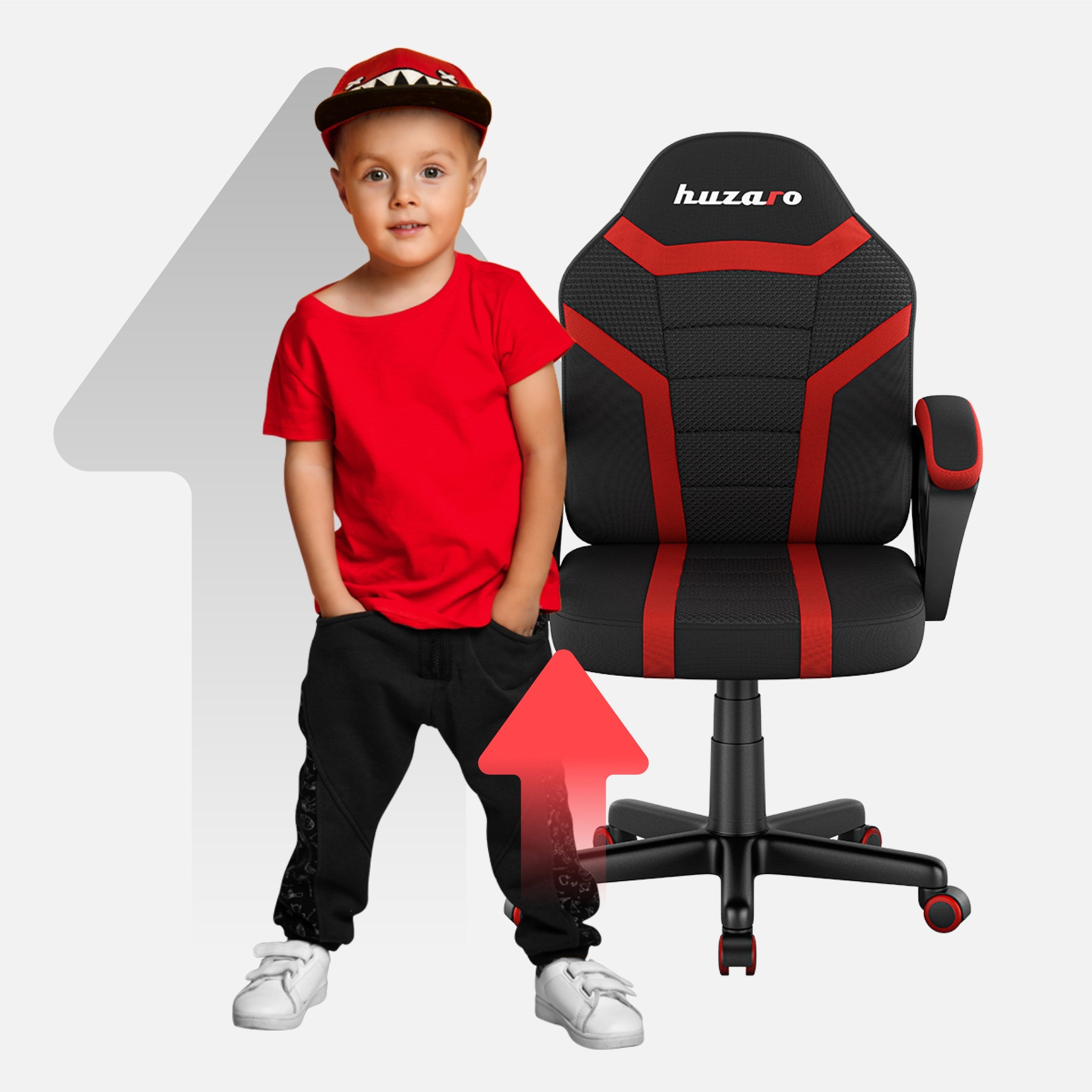 OUTLET Scaun de gaming pentru copii HUZARO RANGER 1.0 Red Mesh
