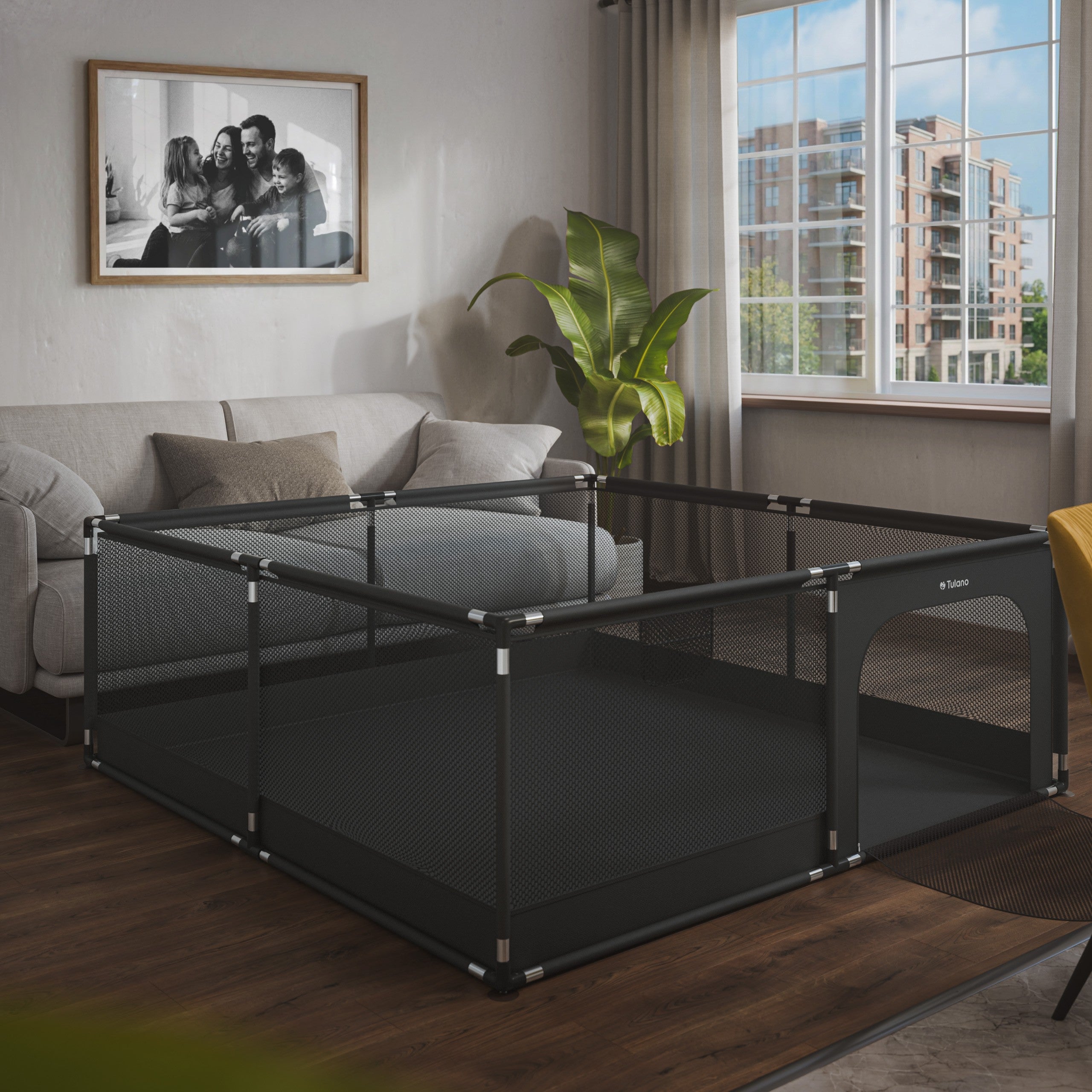 OUTLET Pătuț pentru copii Tulano Cozy 28 Graphite - 200 cm