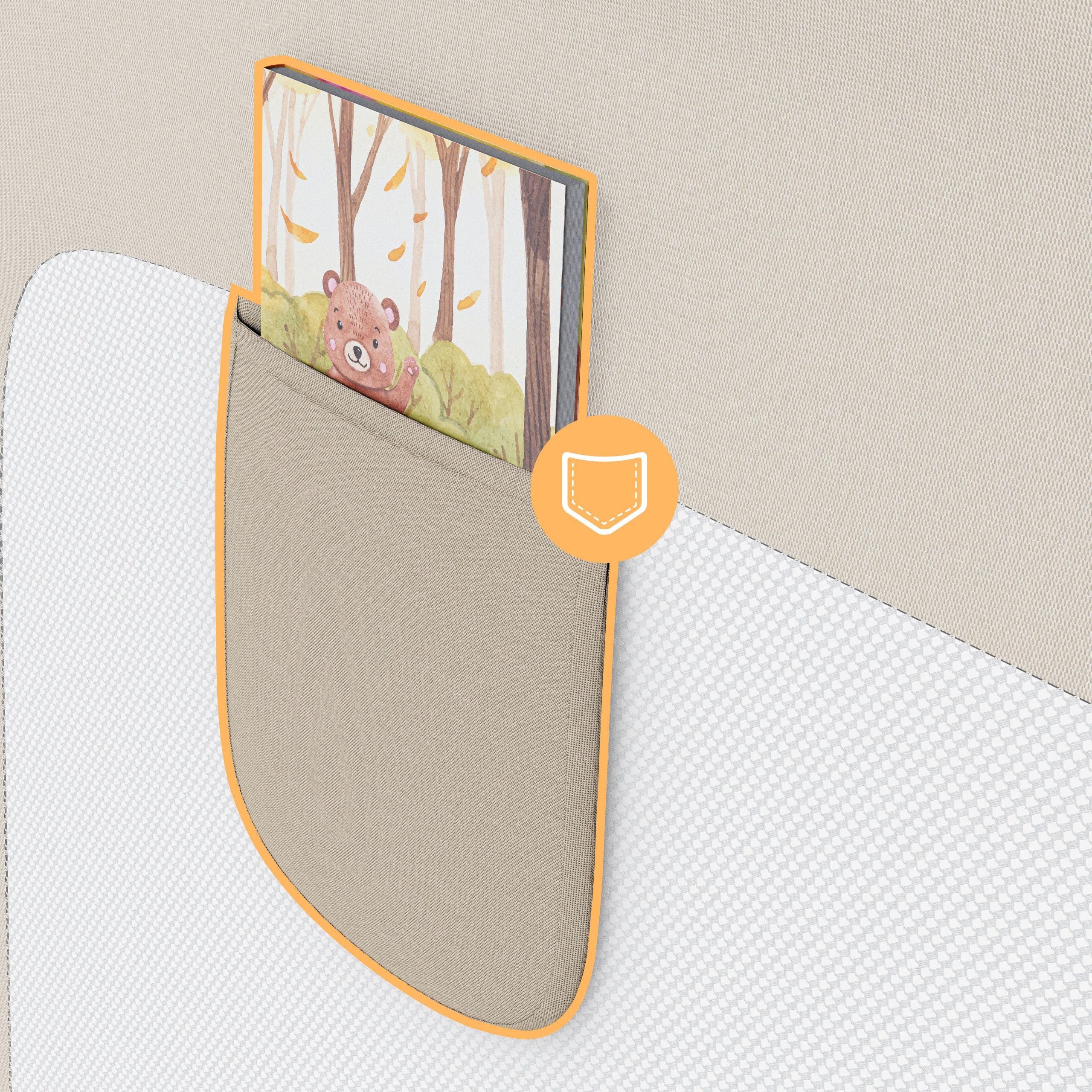 Barieră de protecție pentru pat 180 cm Tulano Cover 48 Beige