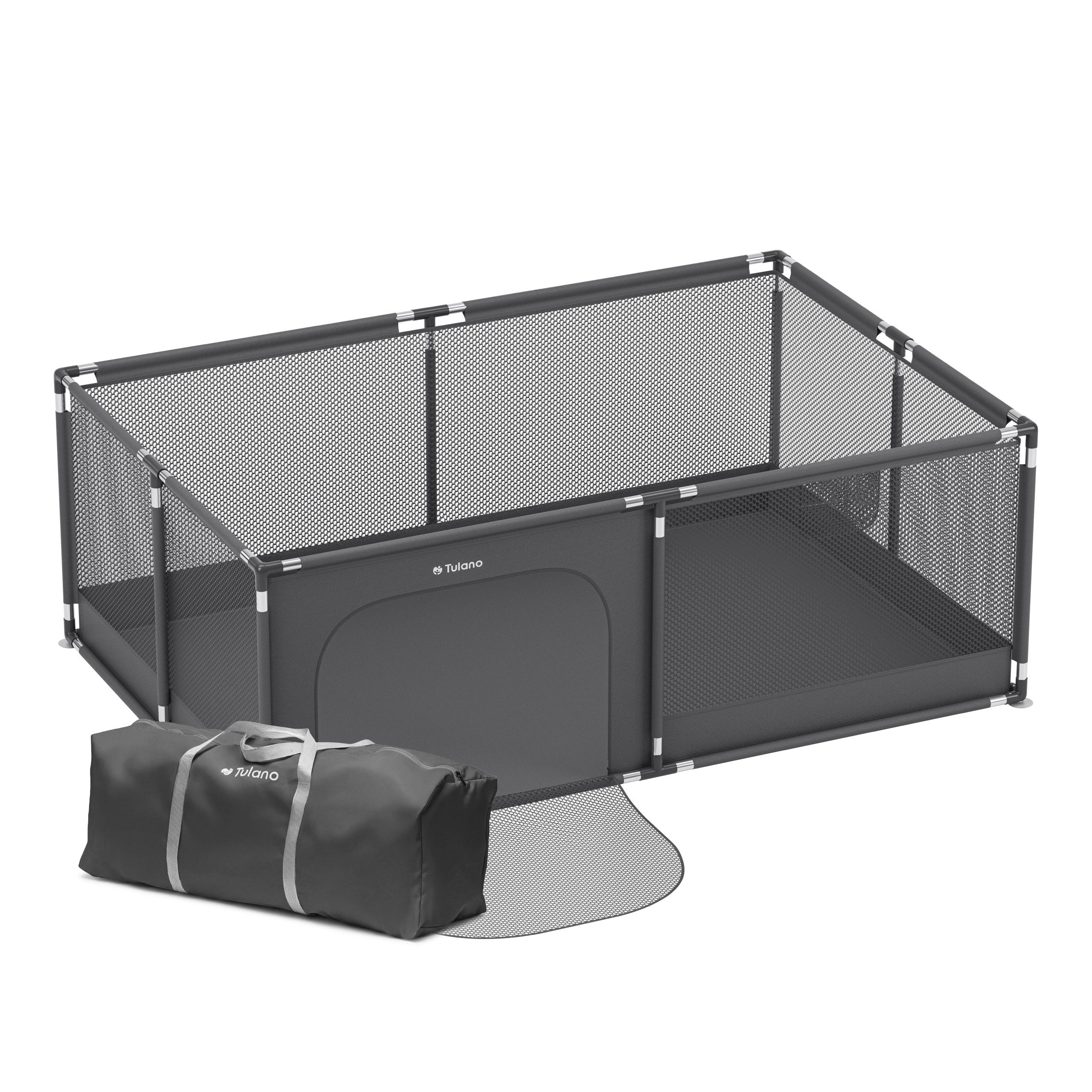 Pătuț pentru copii Tulano Cozy 22 Graphite - 180 cm