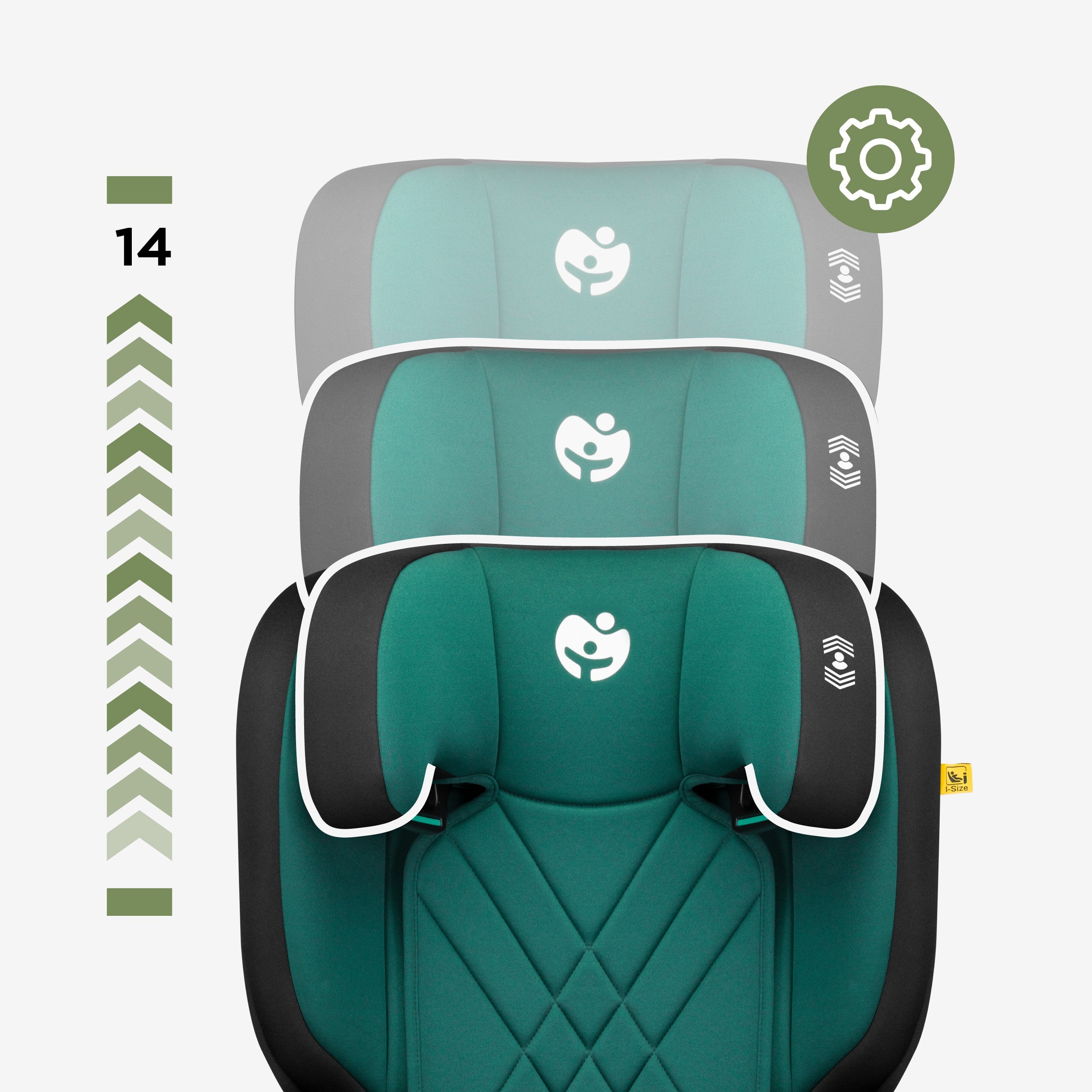 Scaun auto pentru copii 2 în 1, 100–150 cm, Joy 45 Green I-Size