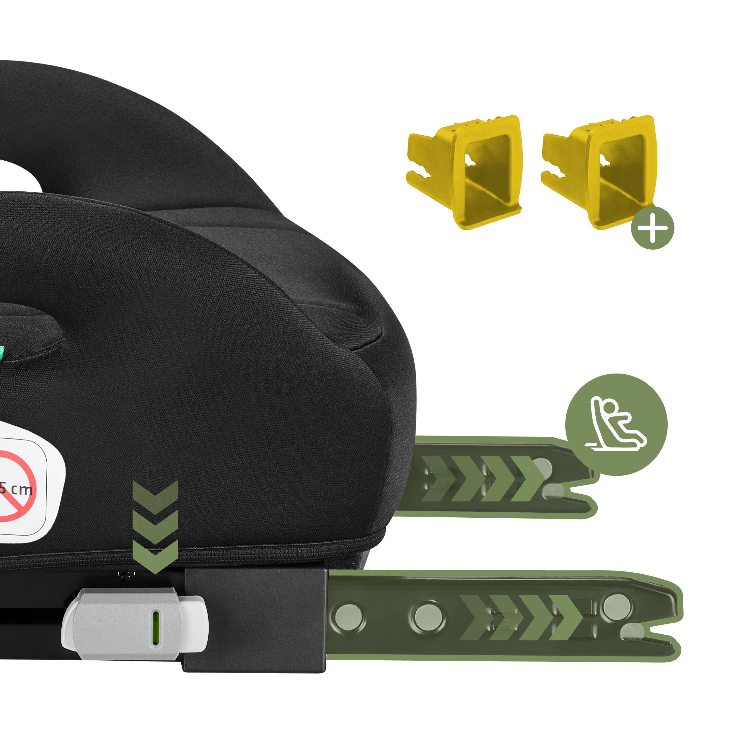 Scaun auto cu suport Tulano Cabby 30 Black 125-150 cm I-Size
