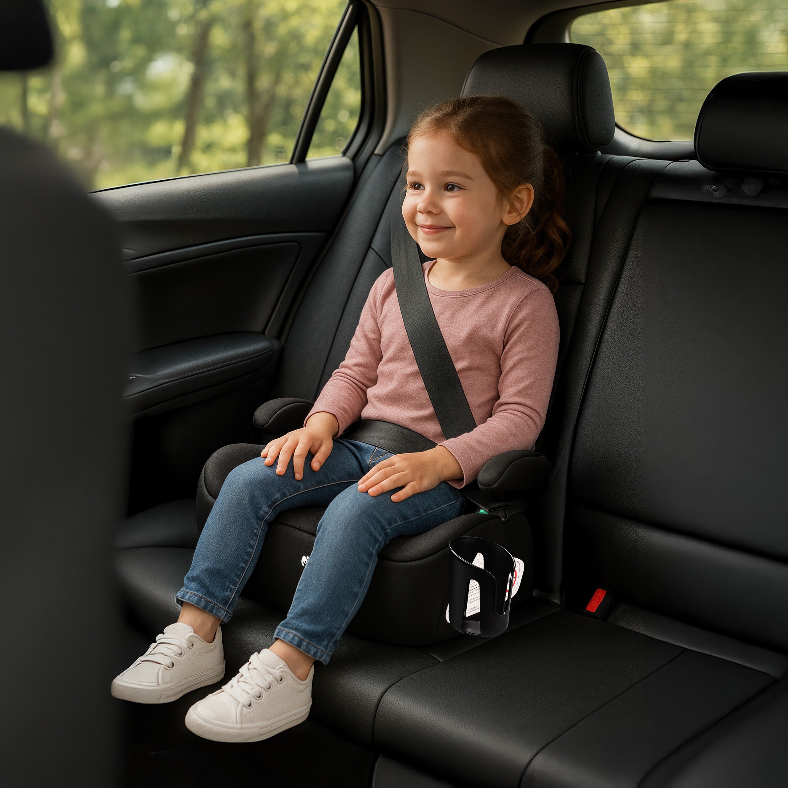 Scaun auto cu suport Tulano Cabby 20 Black 125-150 cm I-Size