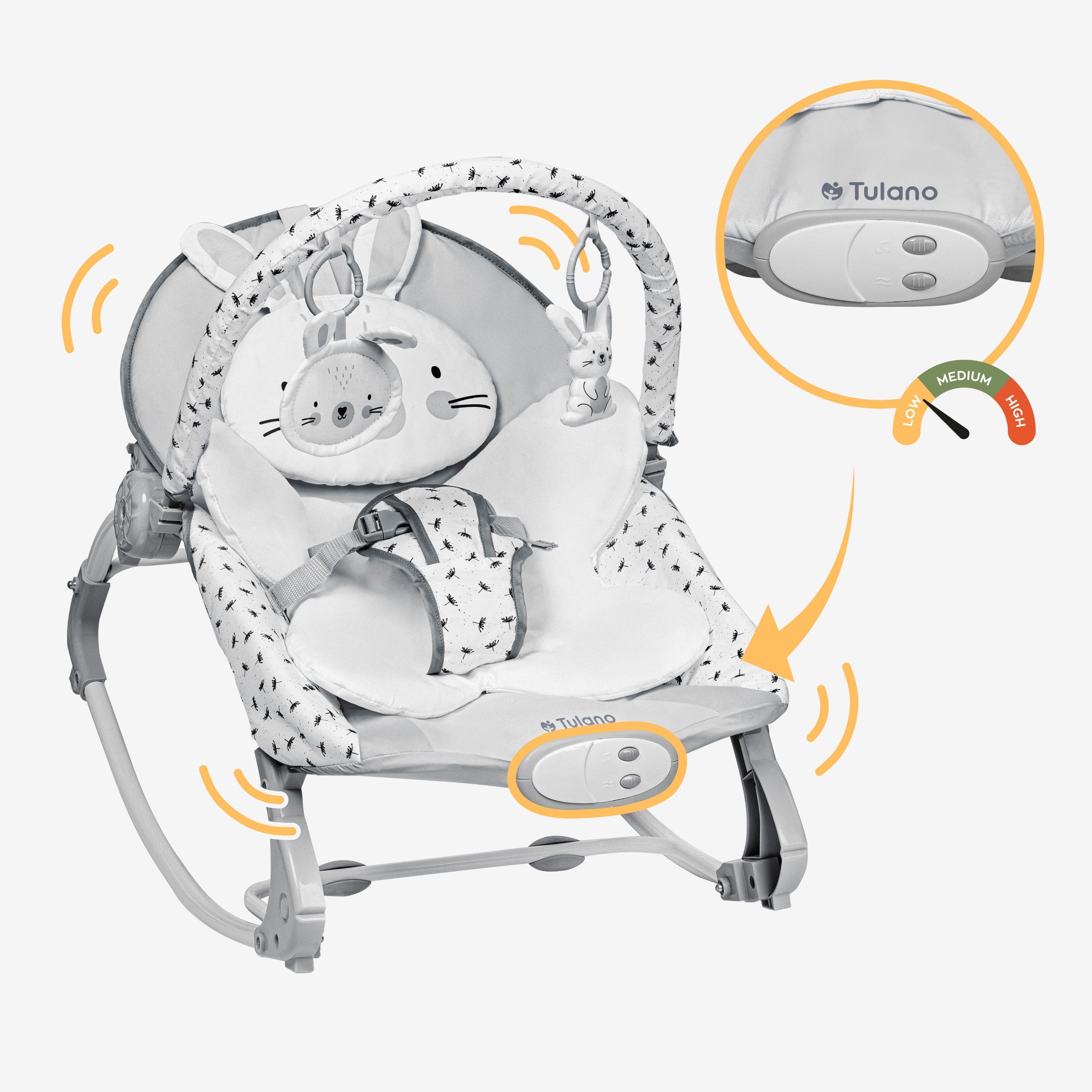 Scaunul balansoar Tulano Cloe 35 Rabbit