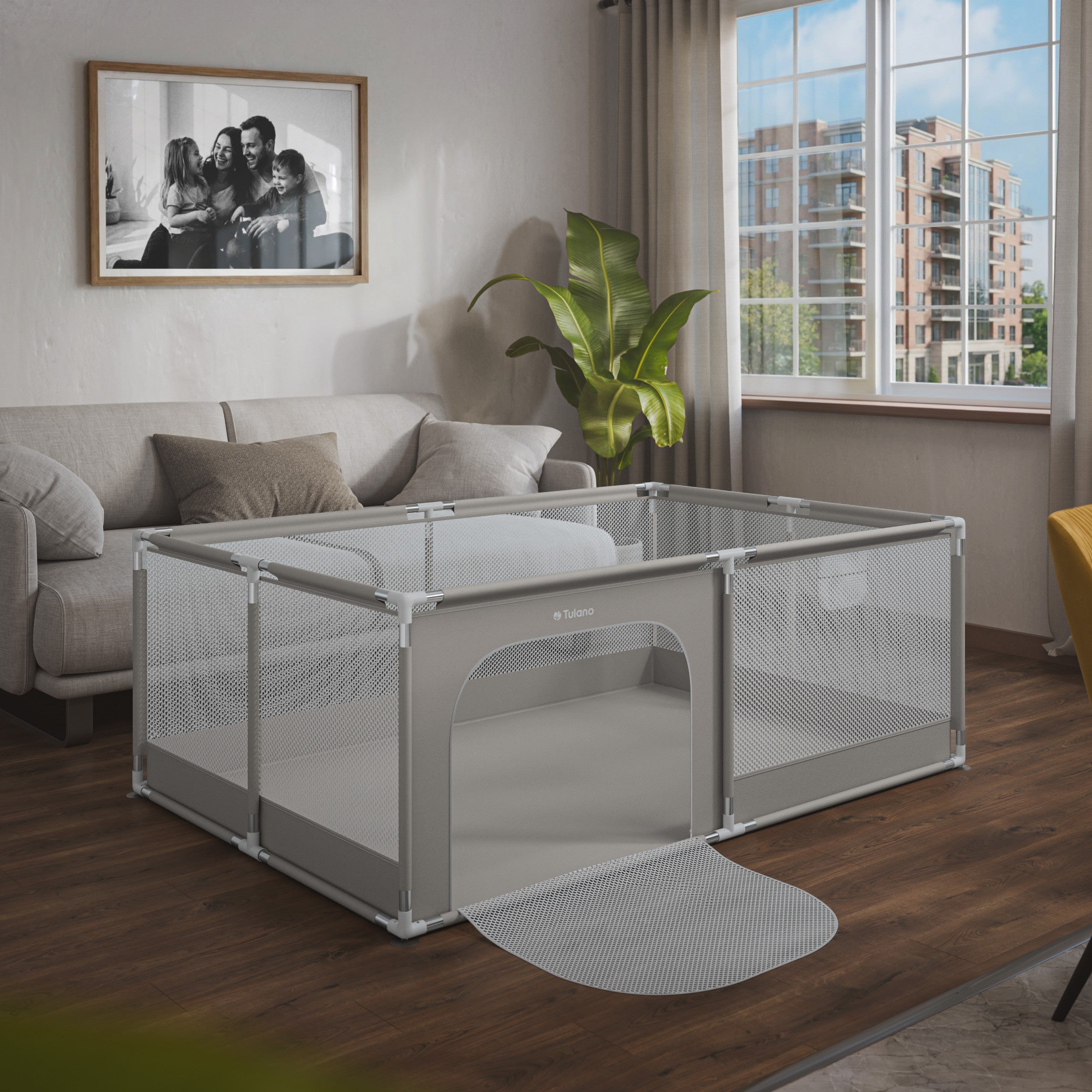Pătuț pentru copii Tulano Cozy 22 Grey - 180 cm