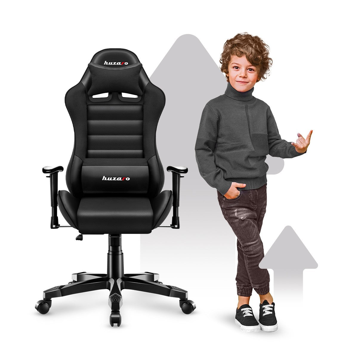 OUTLET Scaun de gaming pentru copii HUZARO RANGER 6.0 Negru