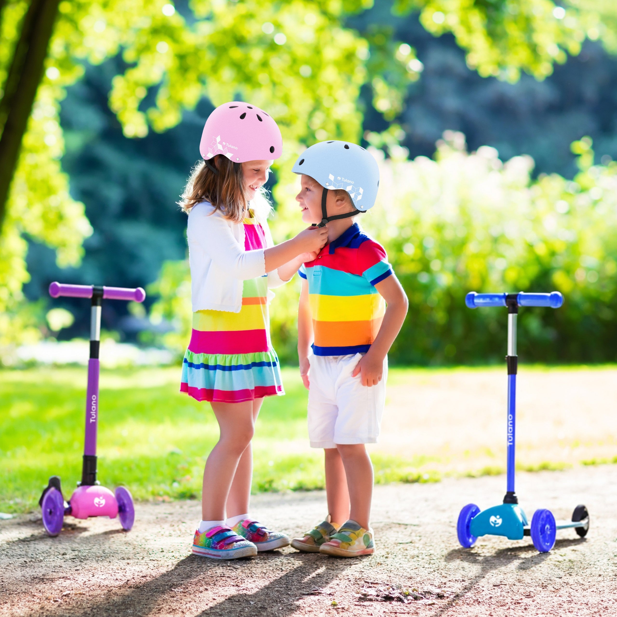 Casca pentru copii Tulano Turtle 35 Pink