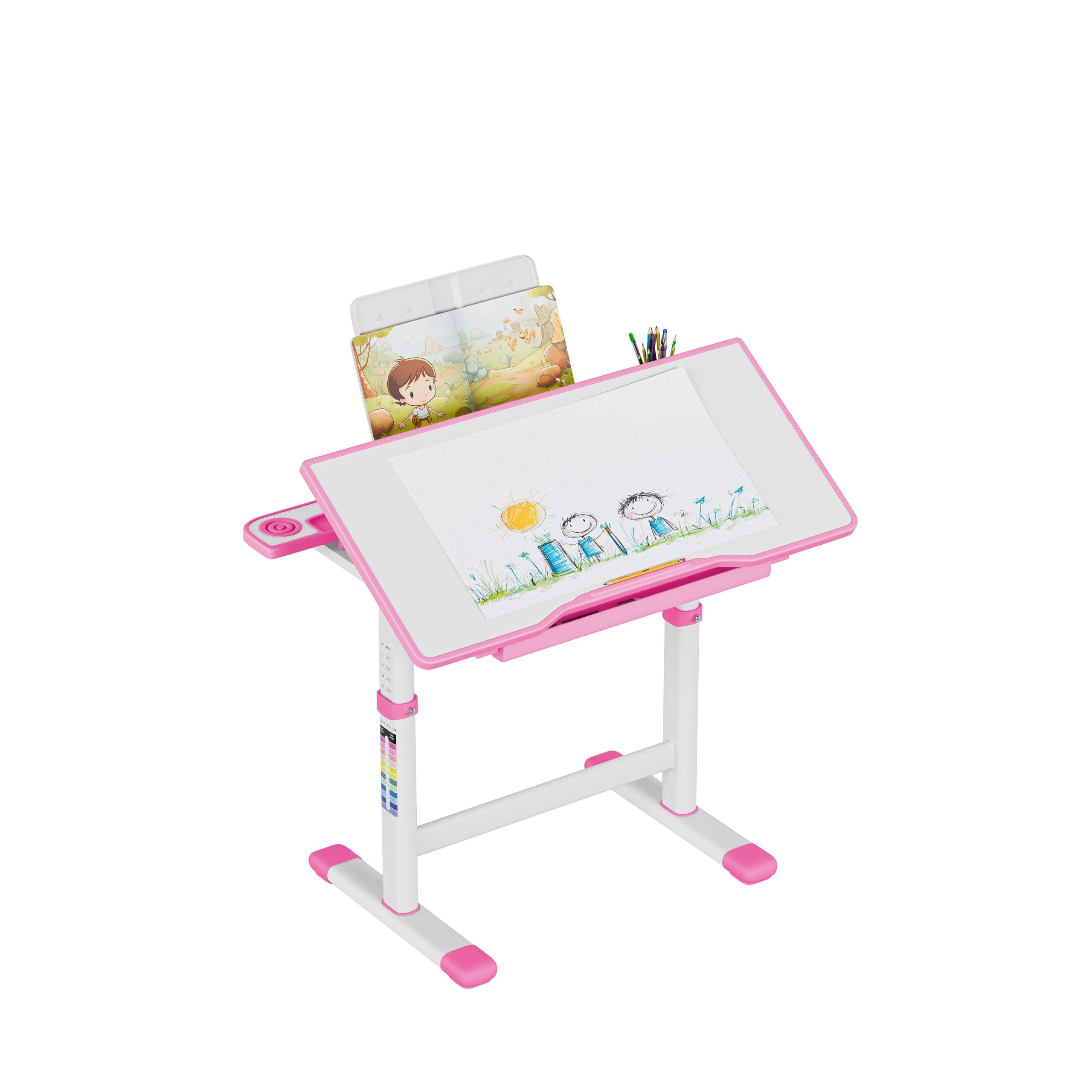 Birou ergonomic pentru copii Mark Adler Study 3.0 Pink, 66 cm