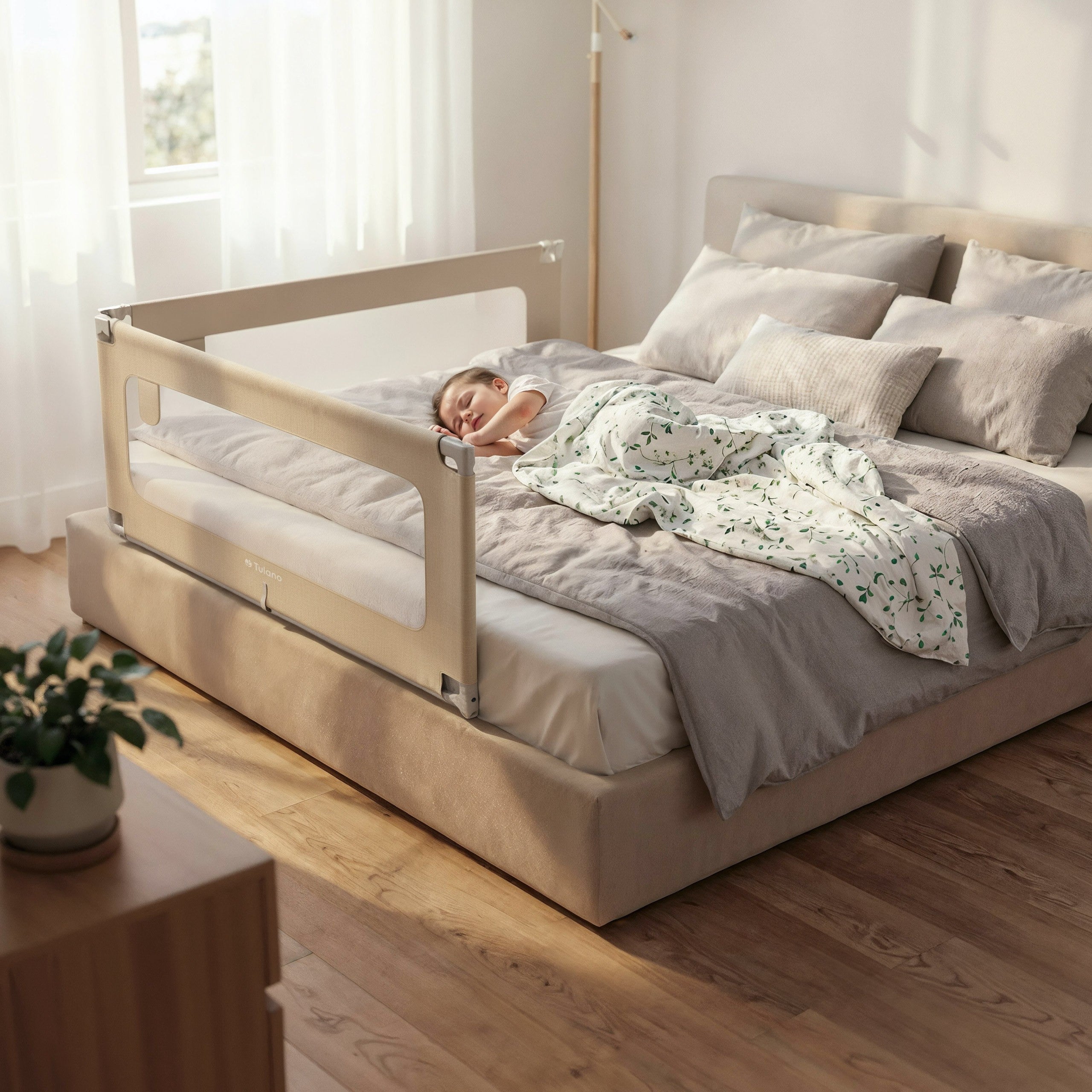 Barieră de protecție pentru pat 180 cm Tulano Cover 48 Beige