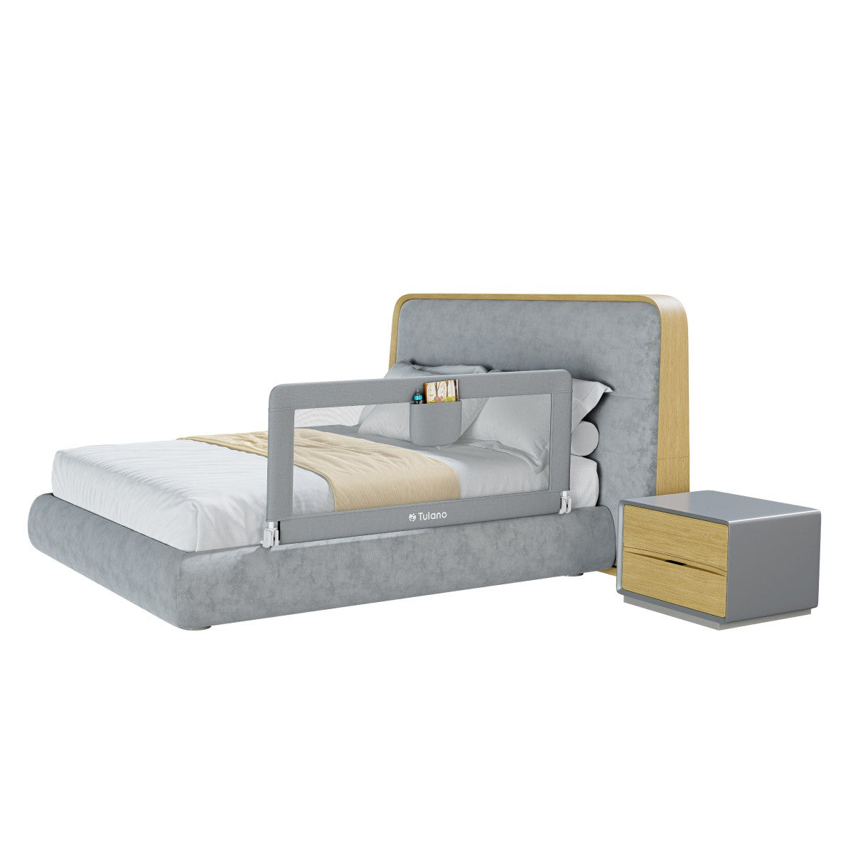 Barieră de protecție pentru pat, 150 cm, Tulano Cover 15