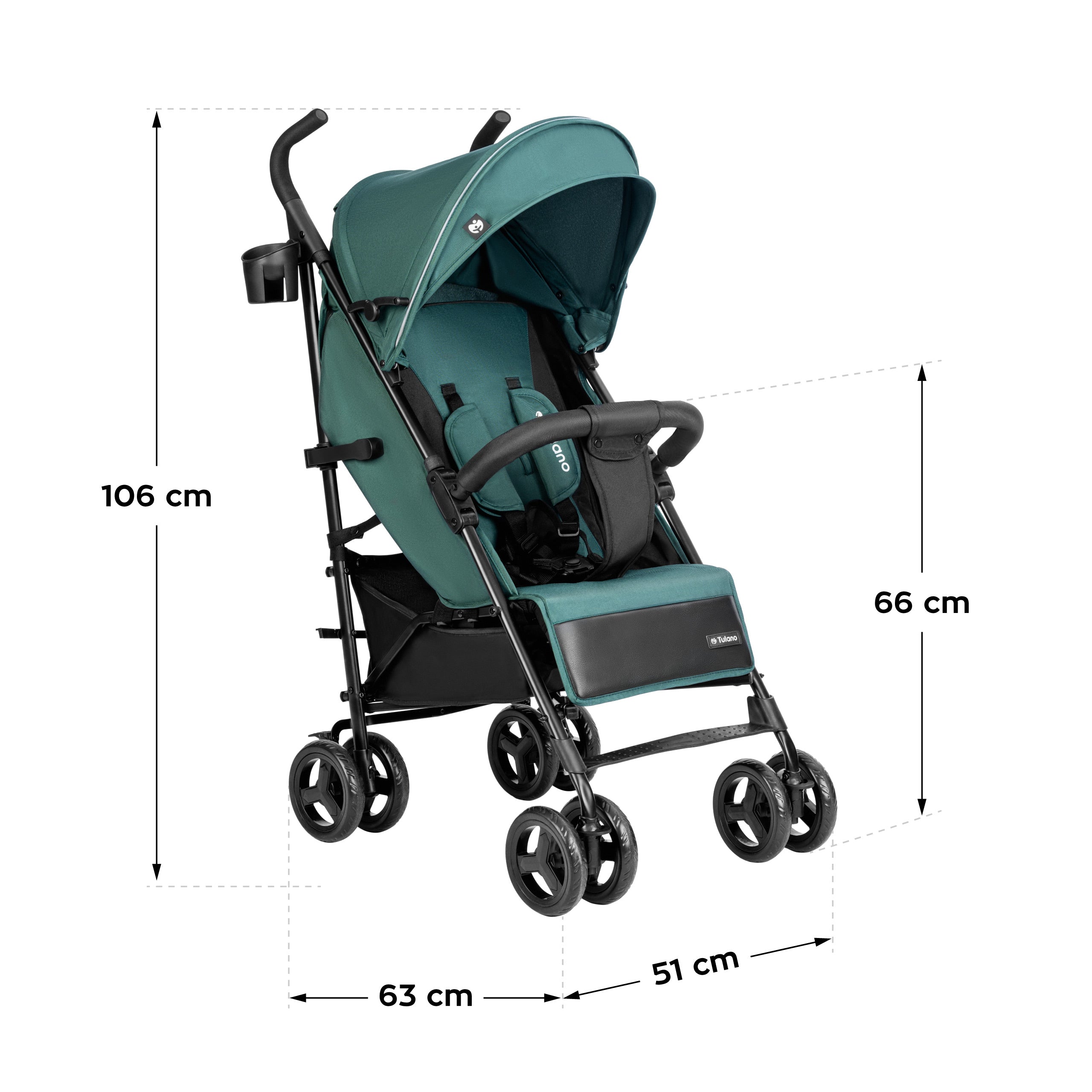 Cărucior de plimbare Tulano Davos 35 verde-negru