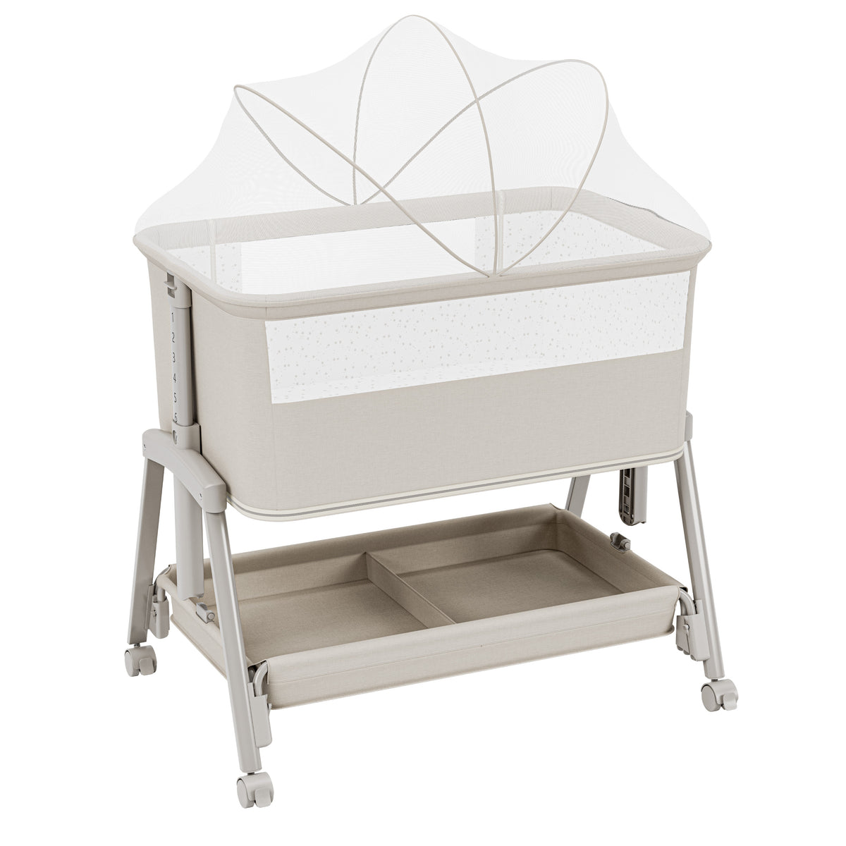 Pătuț co-sleeper și de călătorie 4în1 Tulano Dream 55 Beige