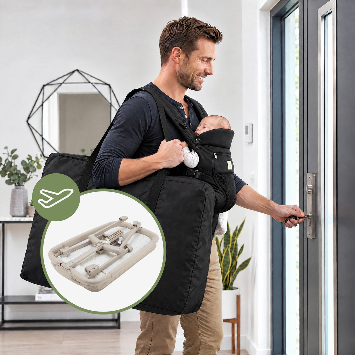 Pătuț co-sleeper și de călătorie 4în1 Tulano Dream 55 Beige