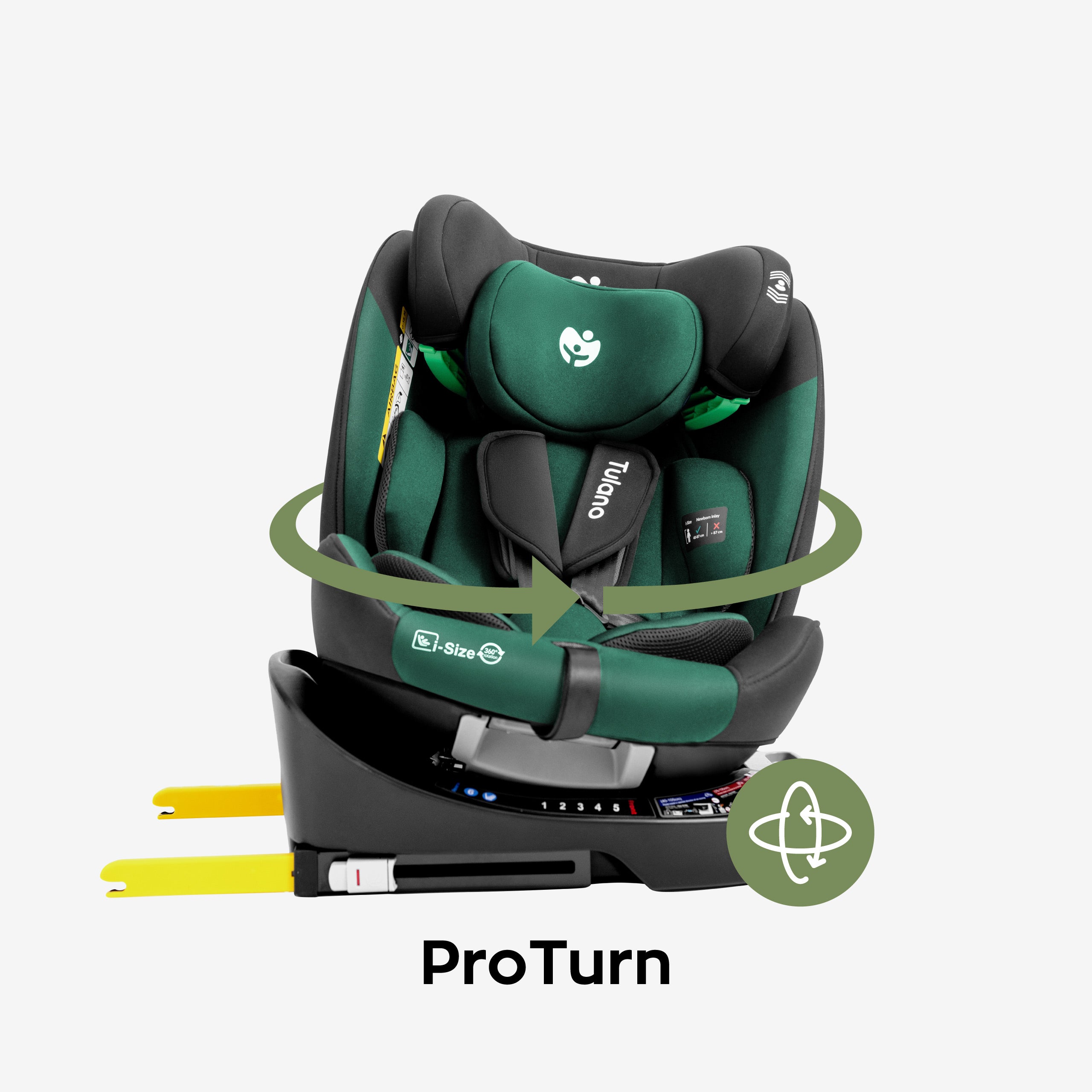 Scaun auto rotativ Tulano Loom 35 Negru-Verde