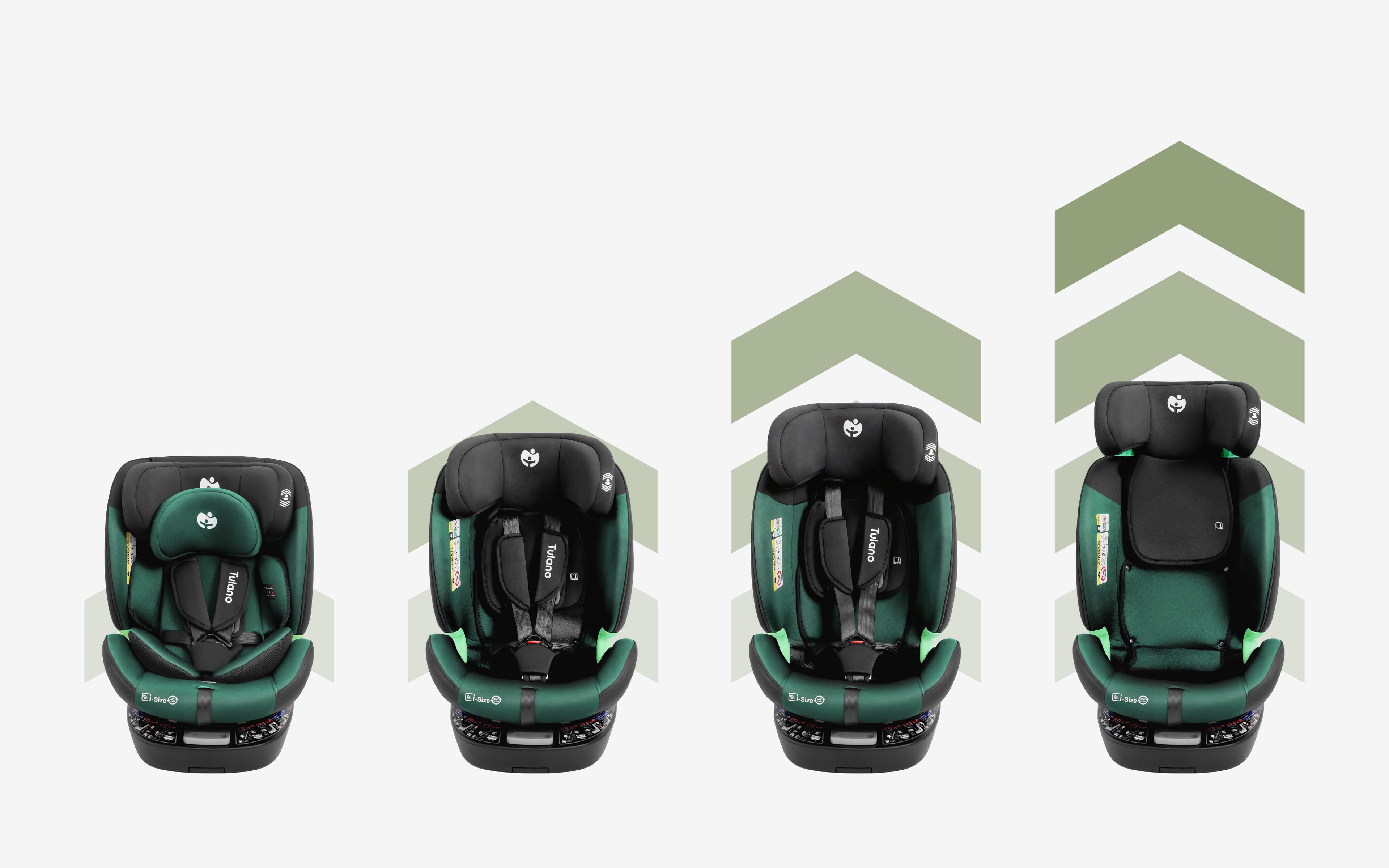 Scaun auto rotativ Tulano Loom 35 Negru-Verde