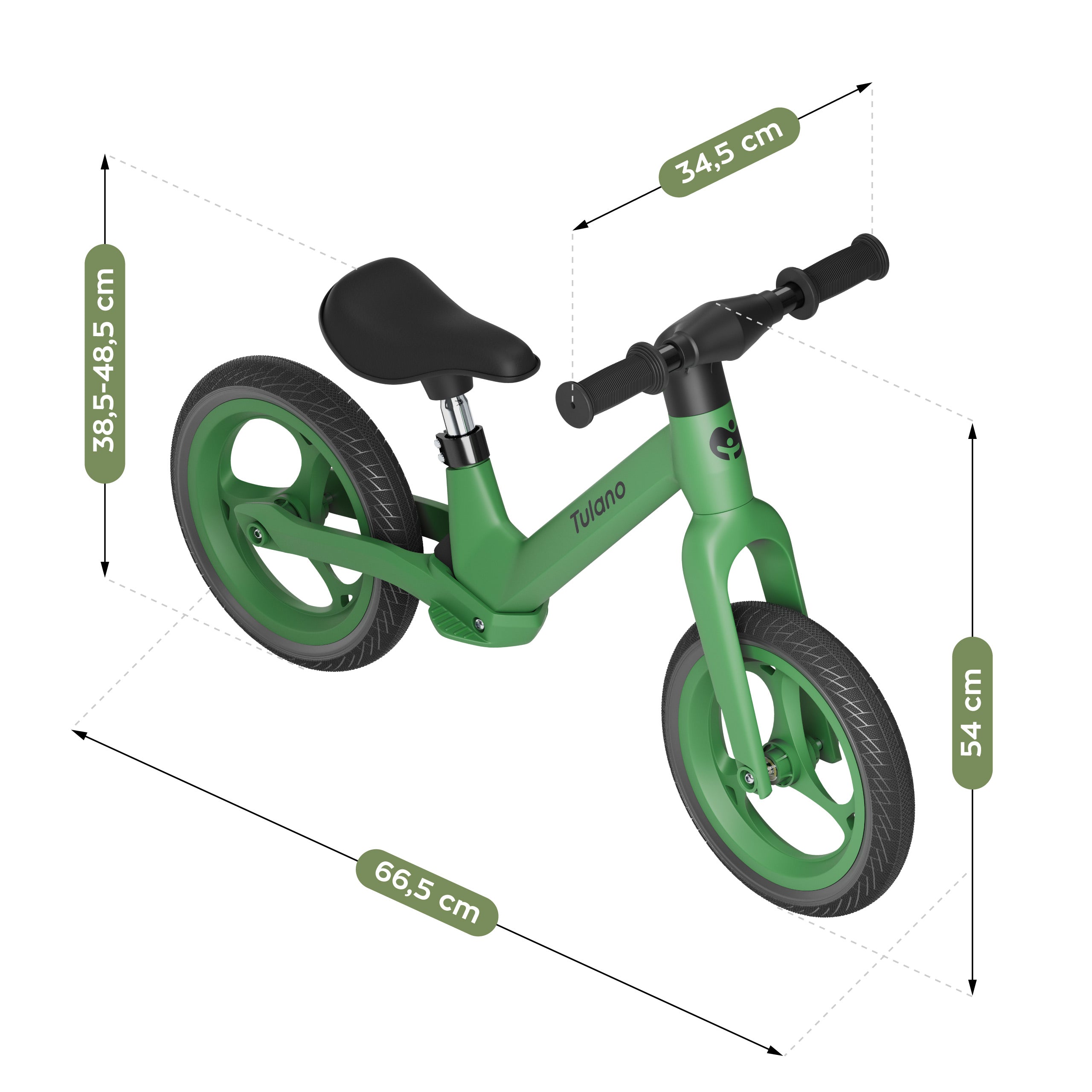 Bicicleta fără pedale Tulano Route 45 Green