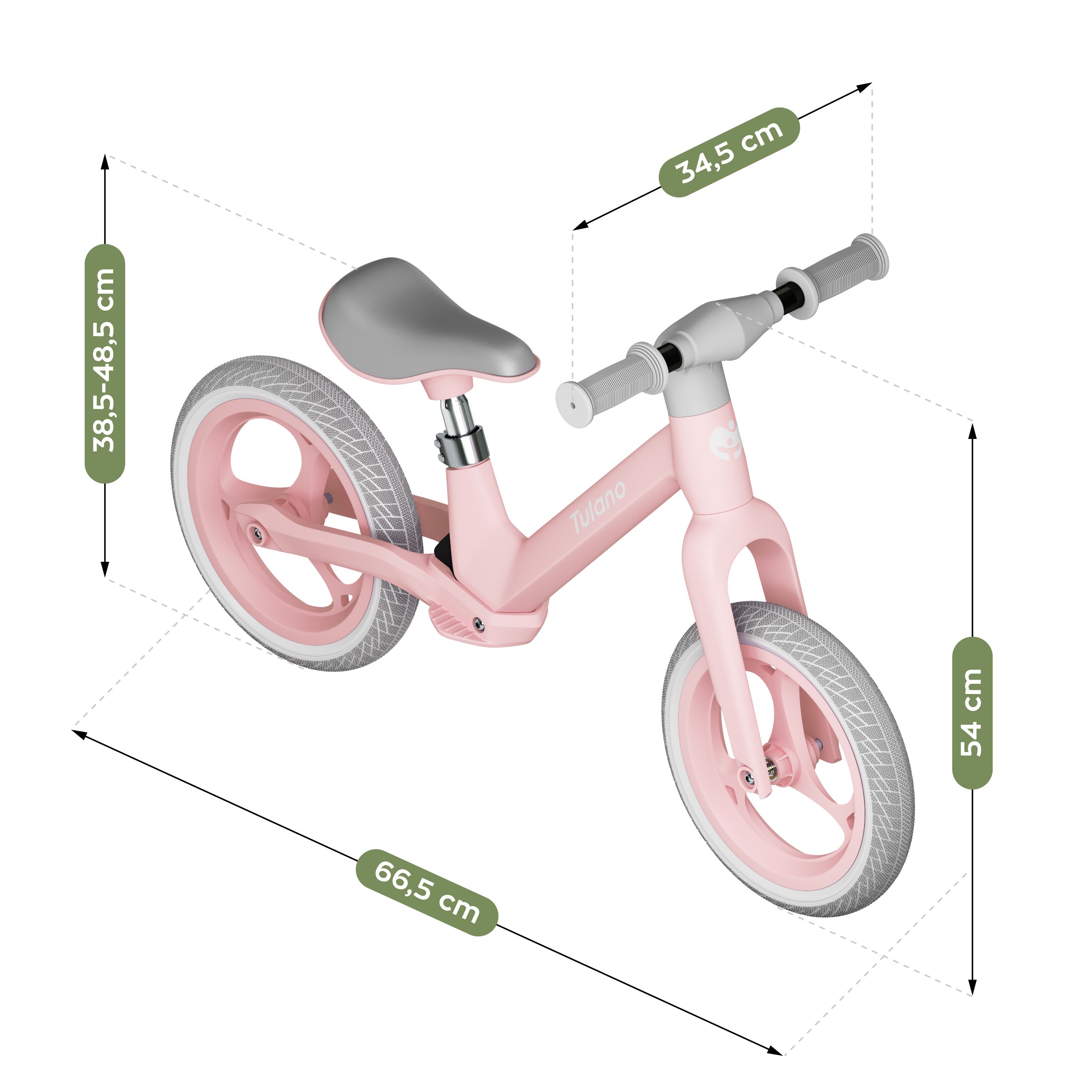 Bicicleta fără pedale Tulano Route 45 Pink