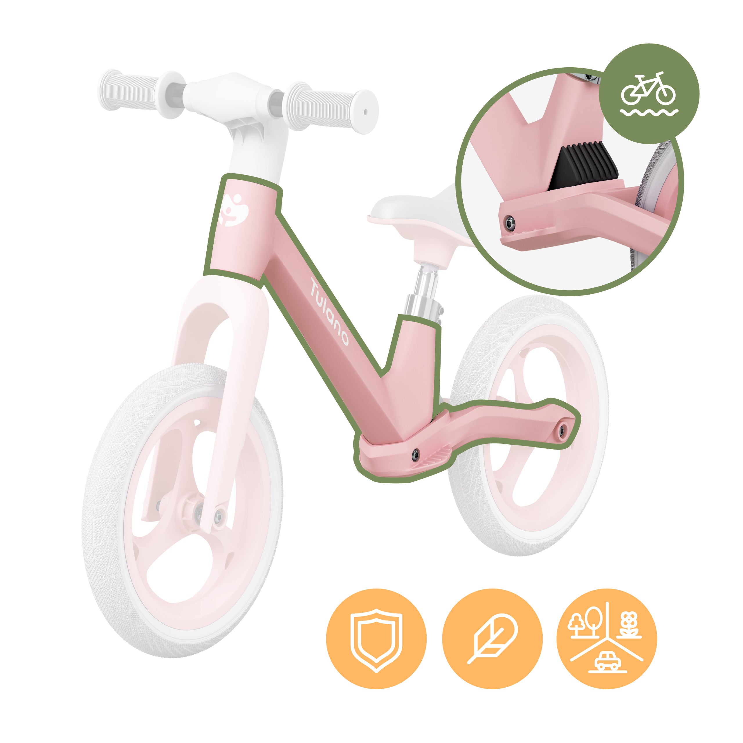 Bicicleta fără pedale Tulano Route 45 Pink
