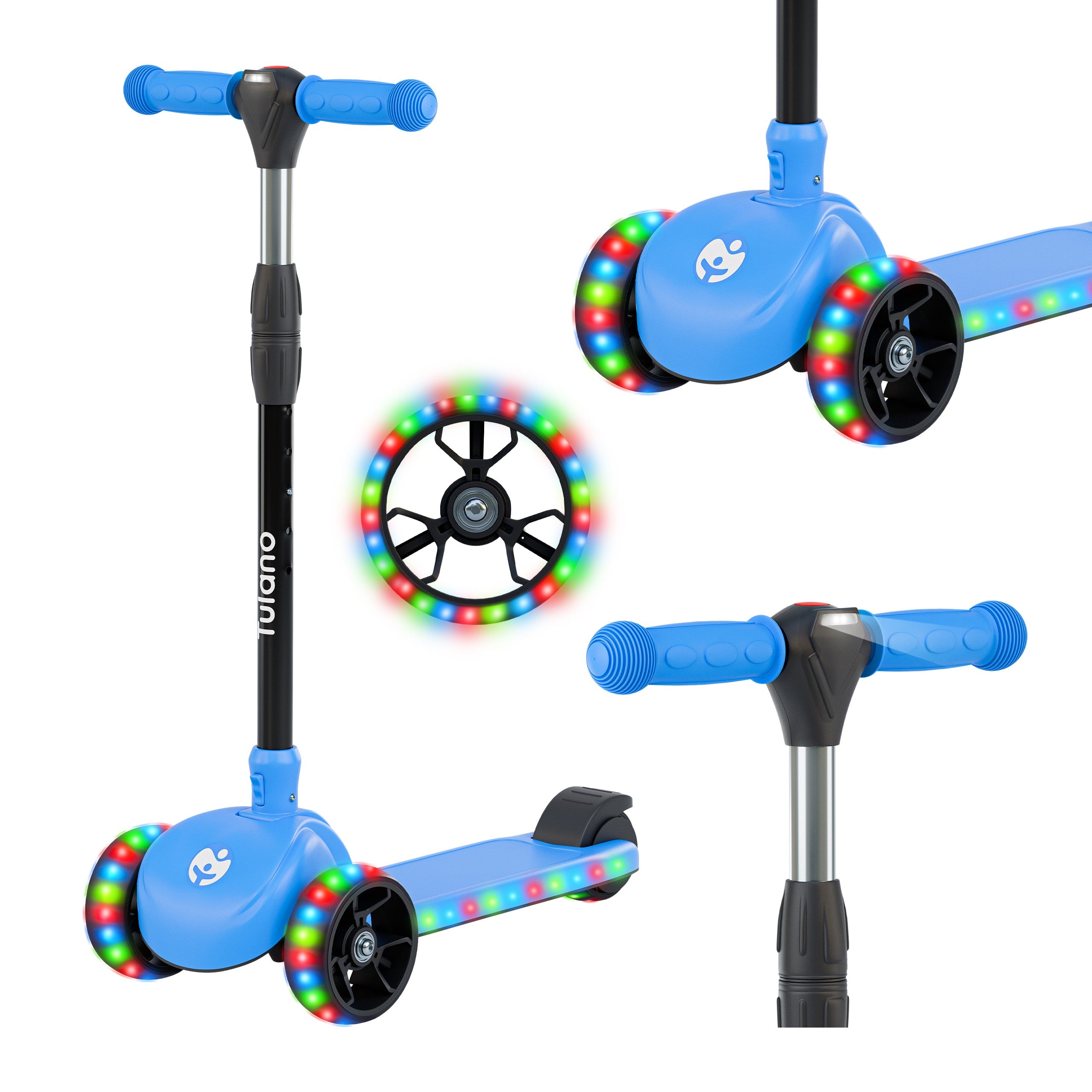 Trotinetă cu echilibru pentru copii LED Rookie 15 Blue
