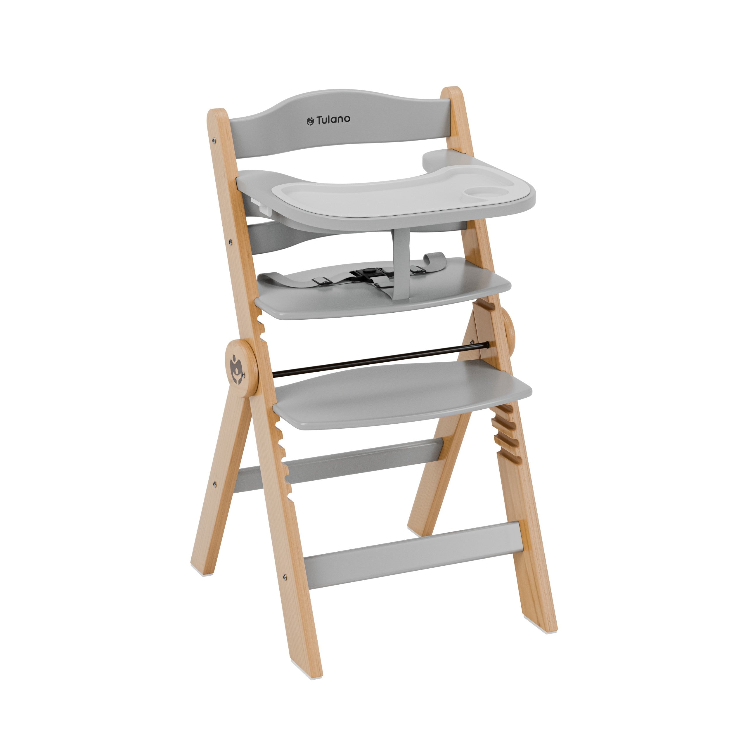 OUTLET Scaun de hrănire din lemn Tulano Morsel 45 Natural-Grey