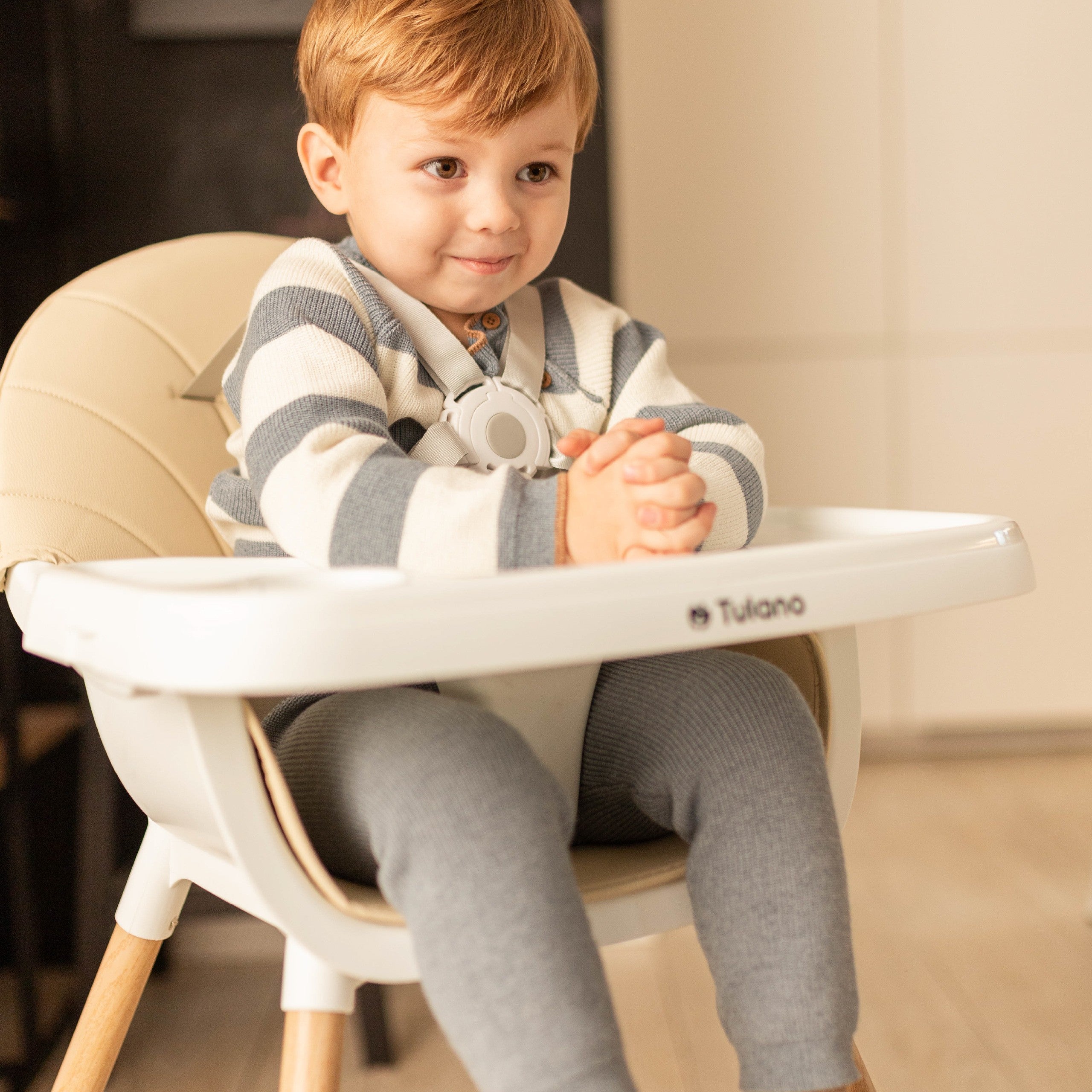 Scaun de masă pentru copii Tulano Morsel Beige