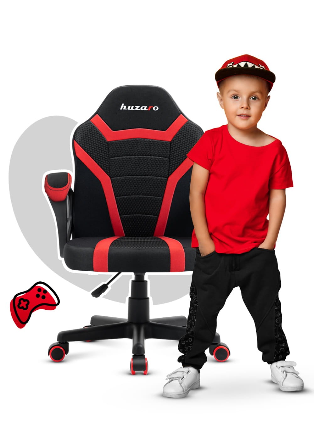 OUTLET Scaun de gaming pentru copii HUZARO RANGER 1.0 Red Mesh