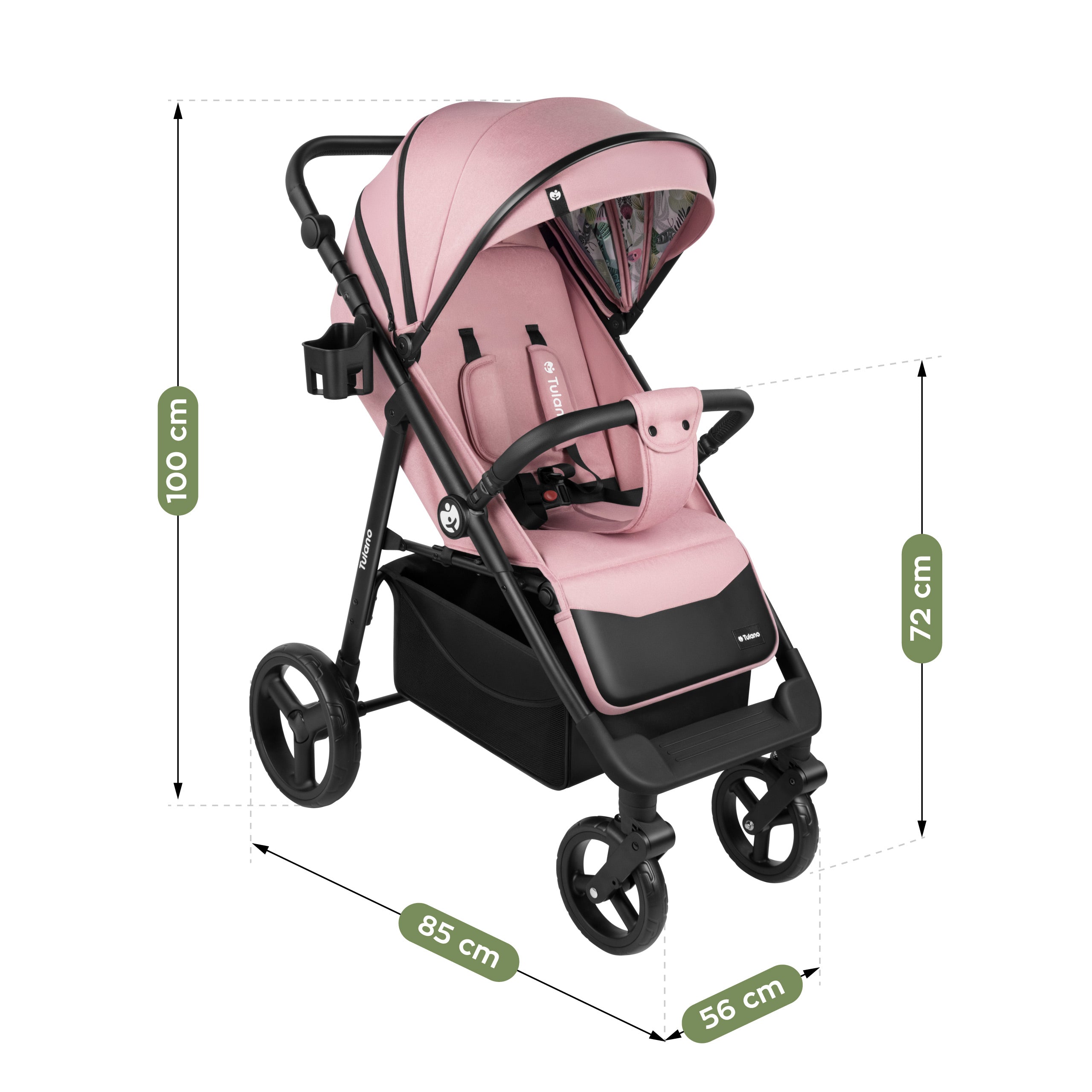 Cărucior de plimbare cu păturică Tulano Avignon 35 Pink