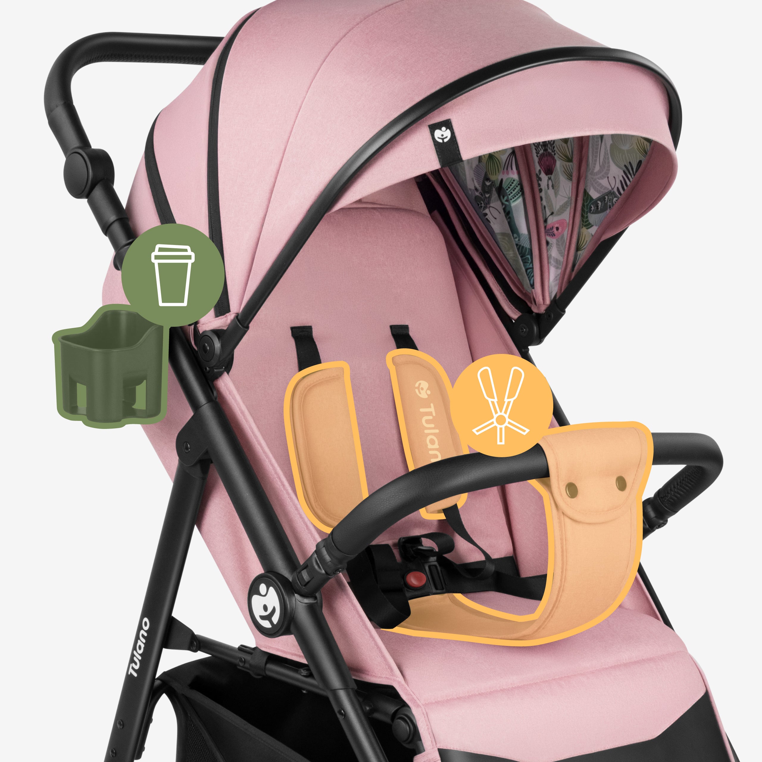Cărucior de plimbare cu păturică Tulano Avignon 35 Pink
