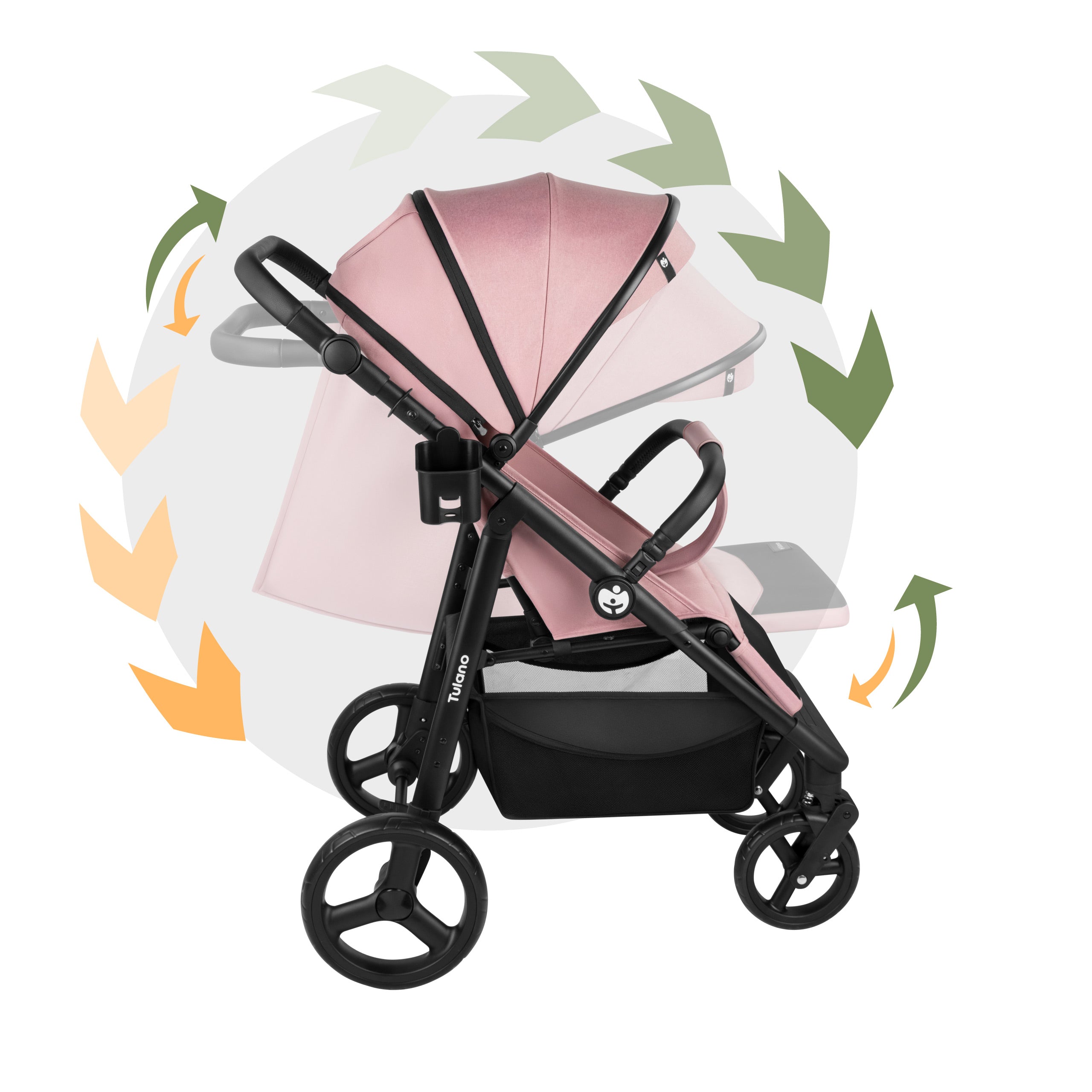 Cărucior de plimbare cu păturică Tulano Avignon 35 Pink