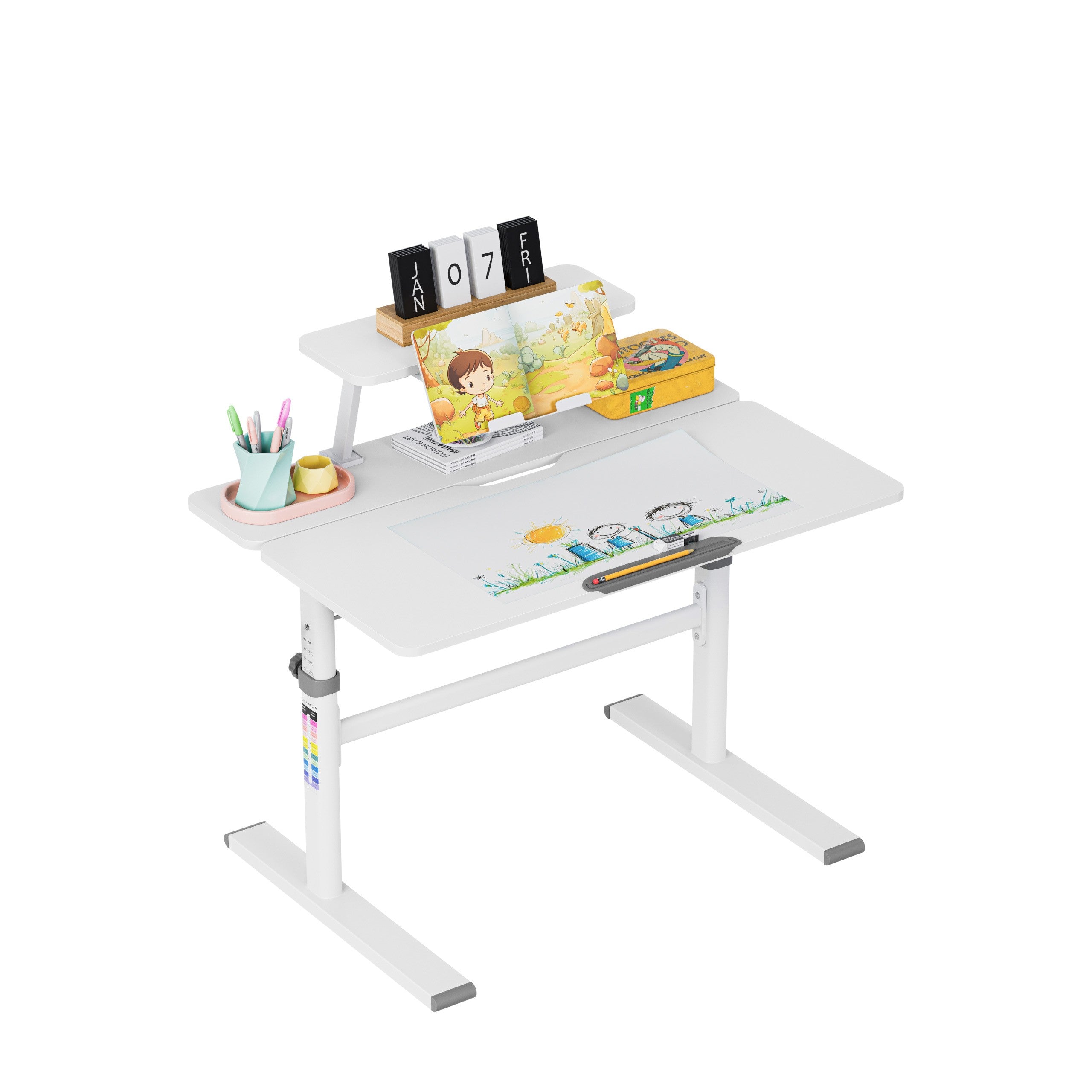 Birou pentru copii reglabil Mark Adler Study 3.7 Grey 90 cm