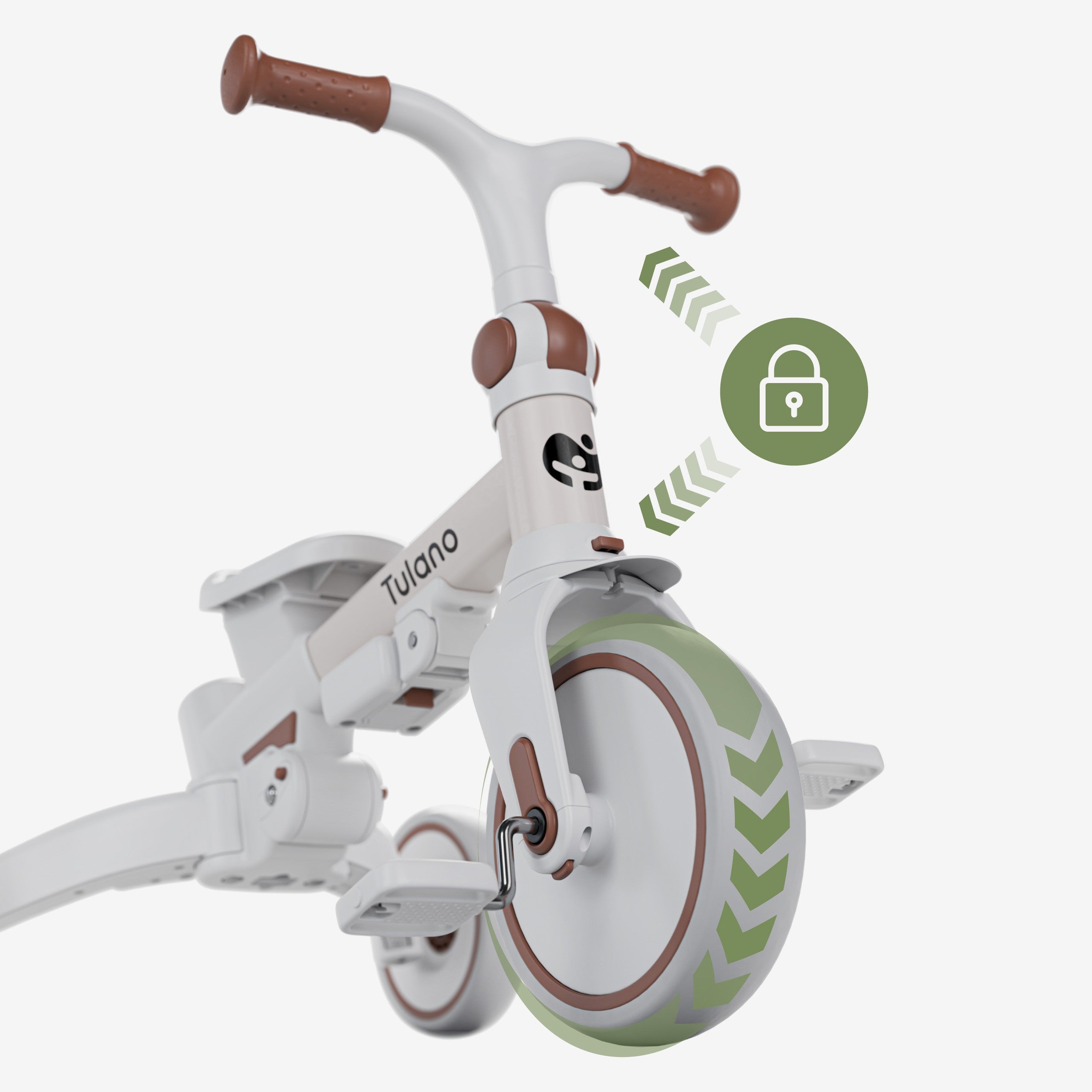 Bicicleta cu trei roți Tulano 4 în 1 Noah 35 Grey