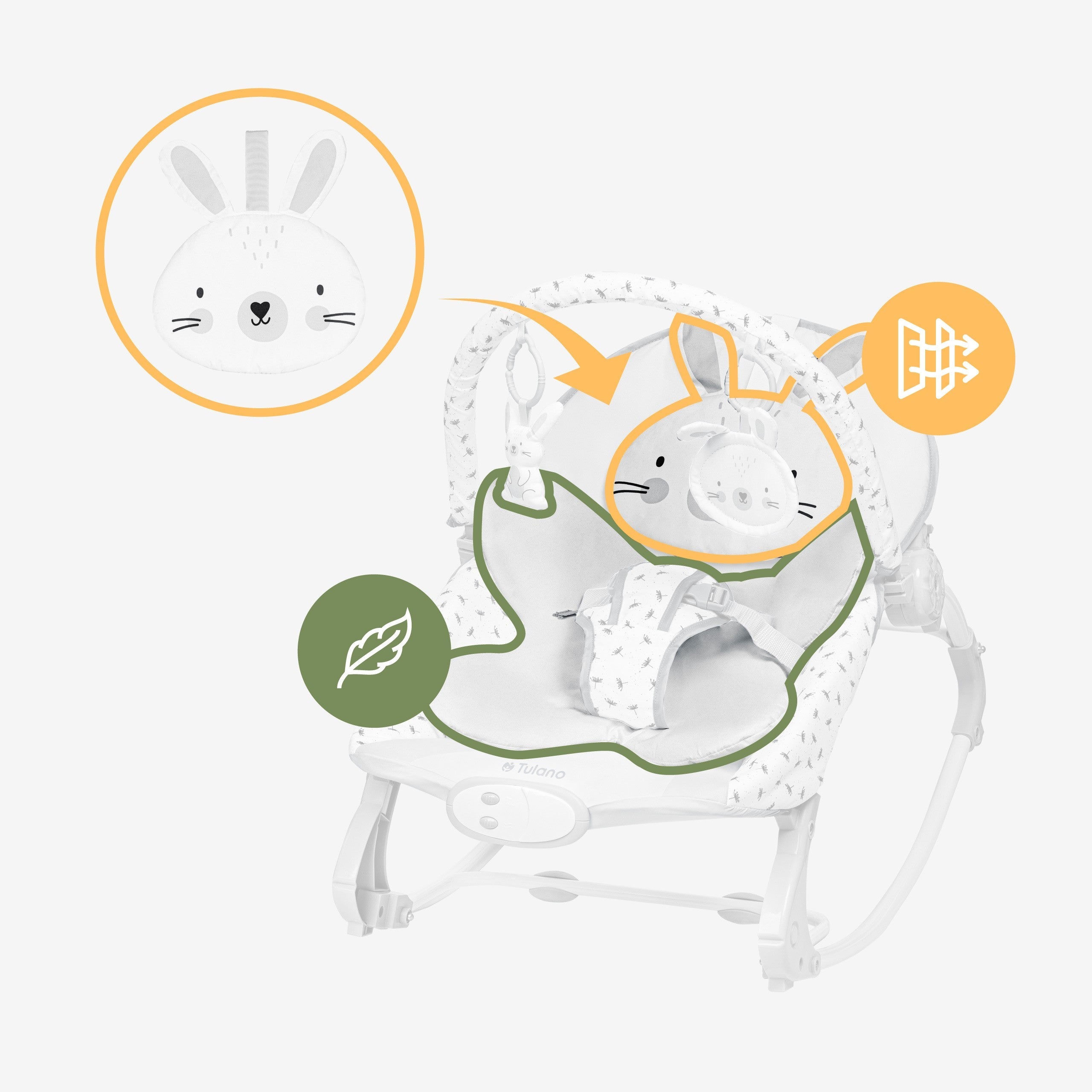 OUTLET Șezlong-leagăn Tulano Cloe 35 Rabbit