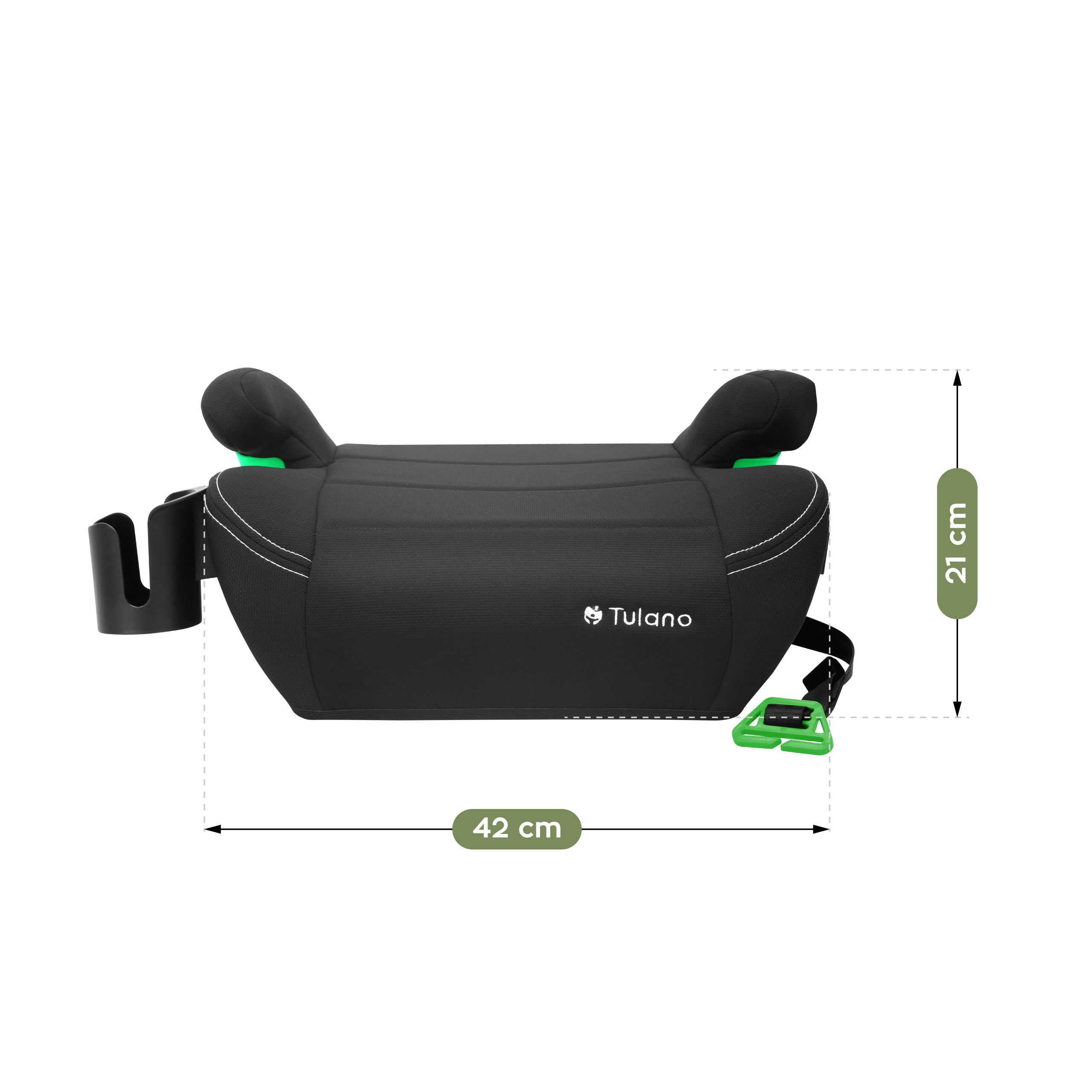 Scaun auto cu suport Tulano Cabby 25 Black 125-150 cm I-Size