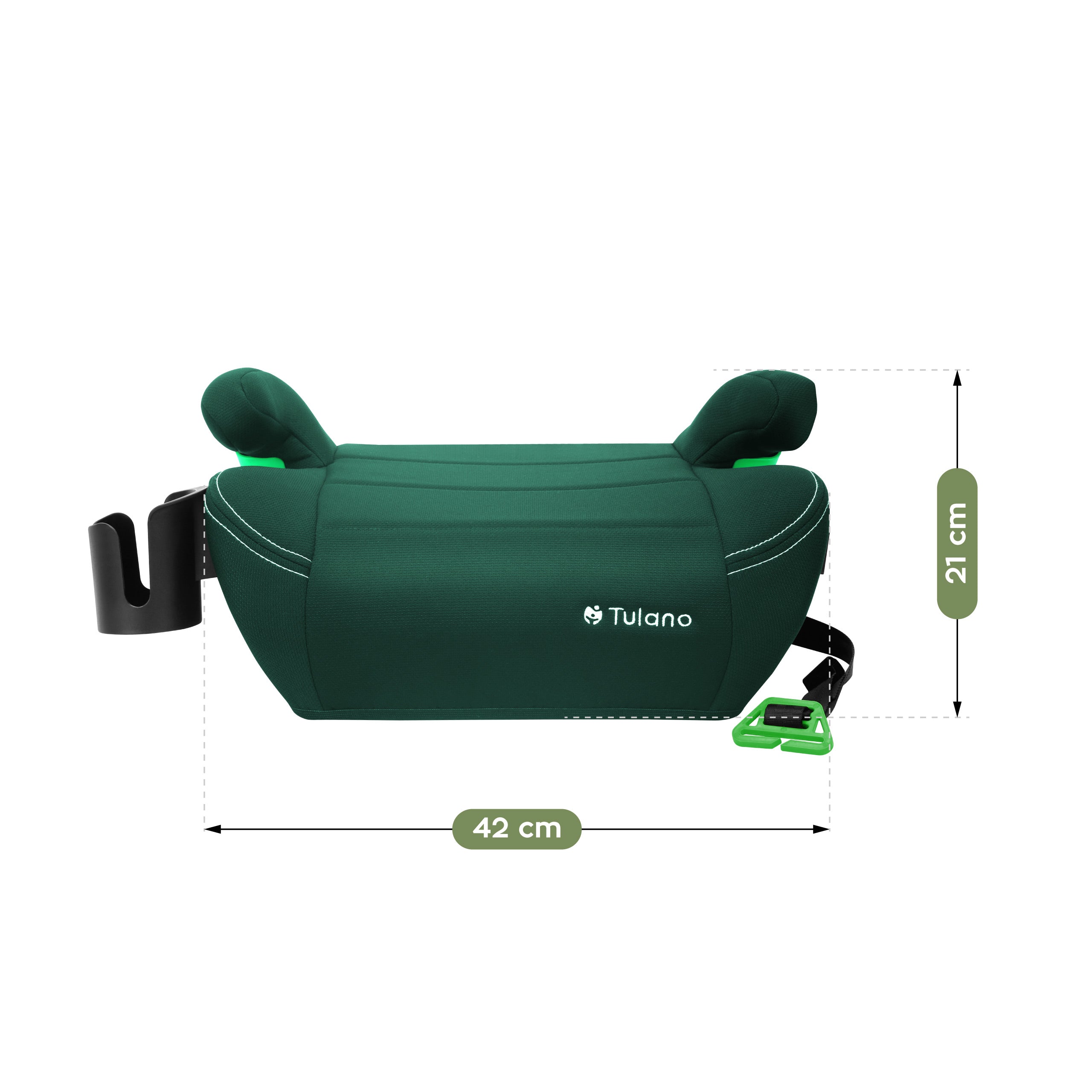 Scaun auto cu suport Tulano Cabby 25 Green 125-150 cm I-Size