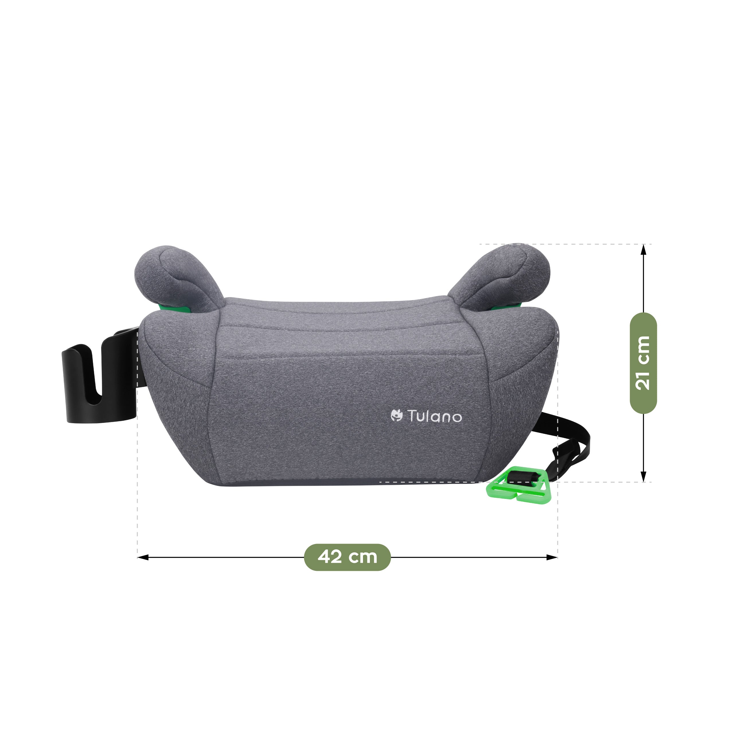 Scaun auto cu suport Tulano Cabby 25 Grey 125–150 cm I-Size