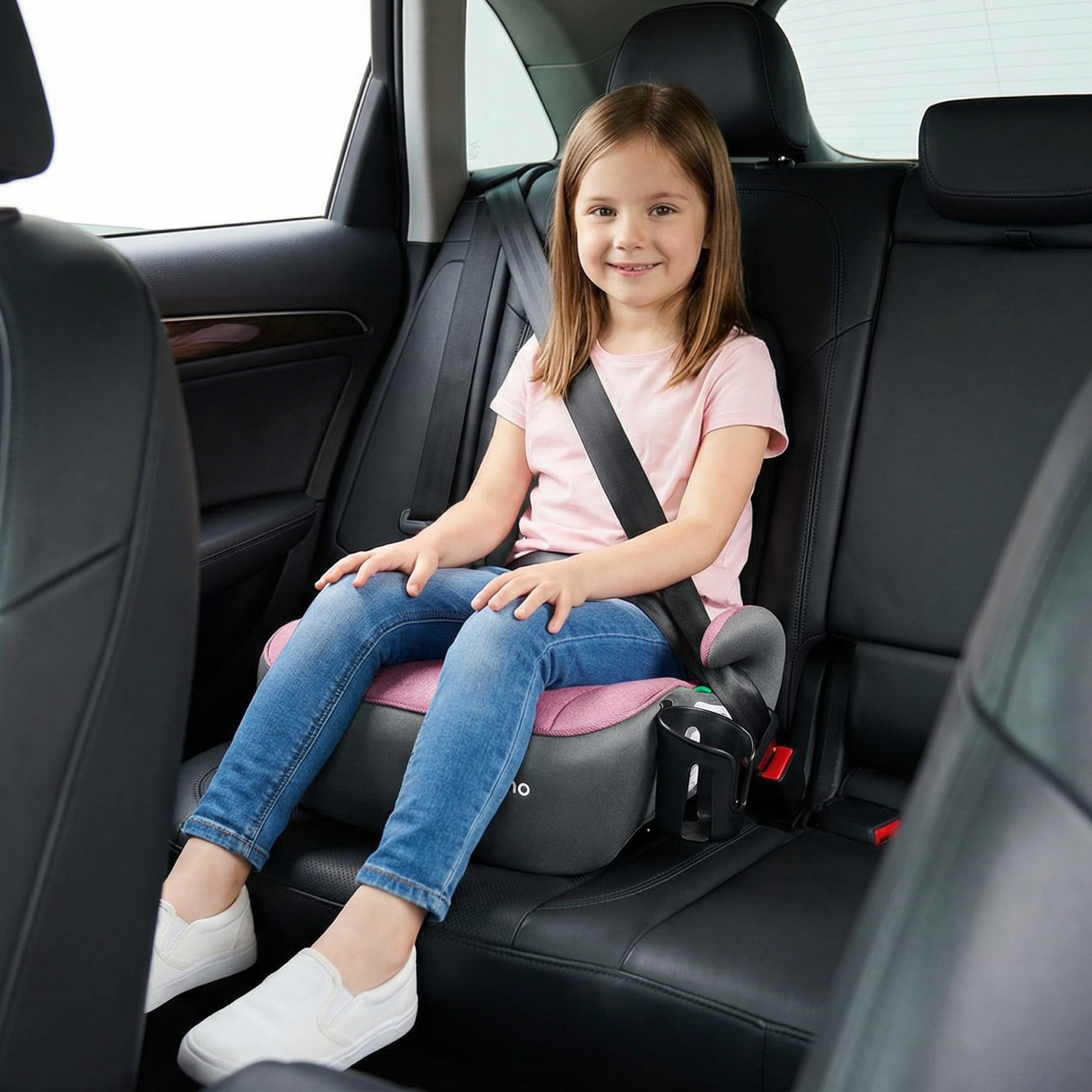 Scaun auto cu suport Tulano Cabby 30 roz-gri