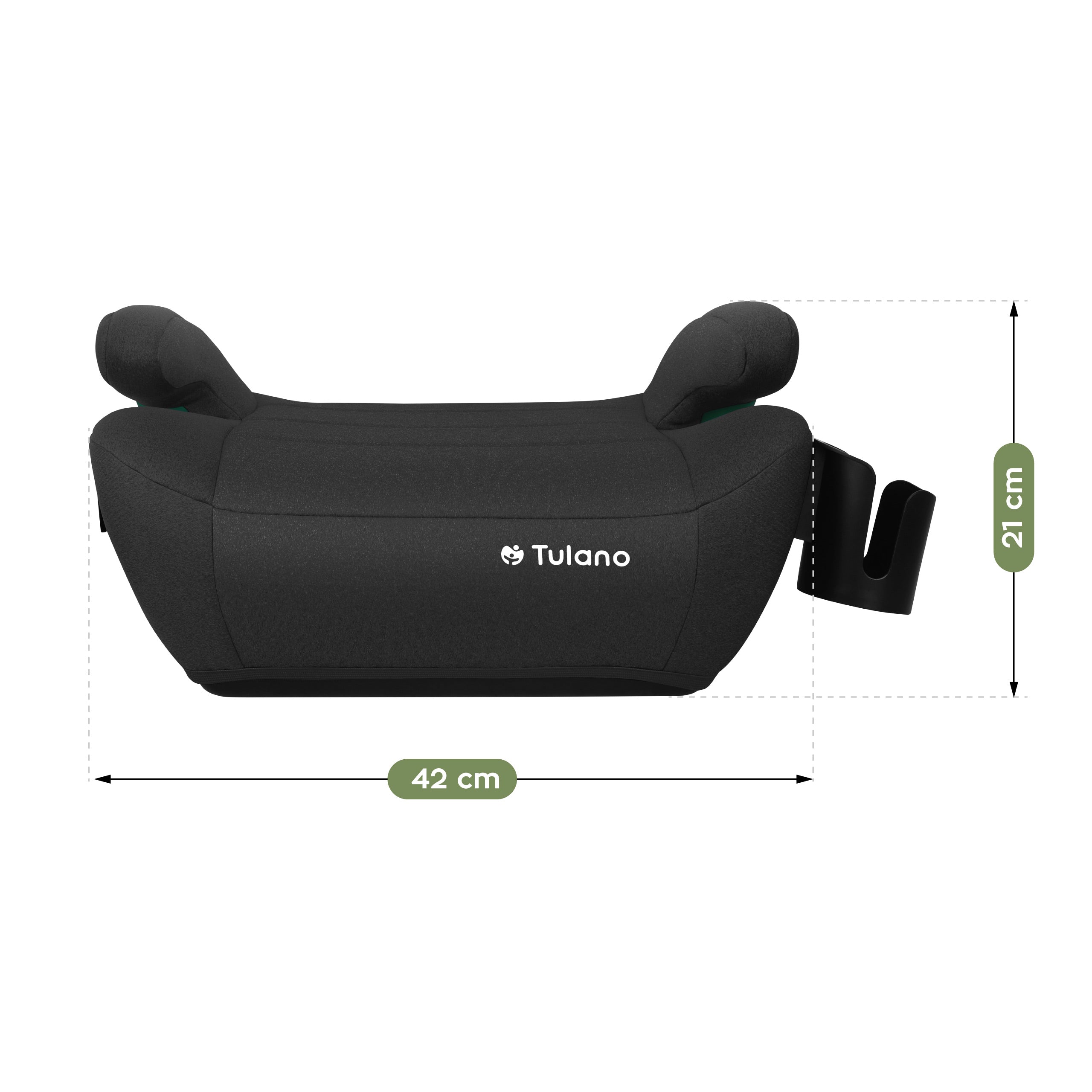Scaun auto cu suport Tulano Cabby 35 Black ISOFIX 125-150 cm I-Size