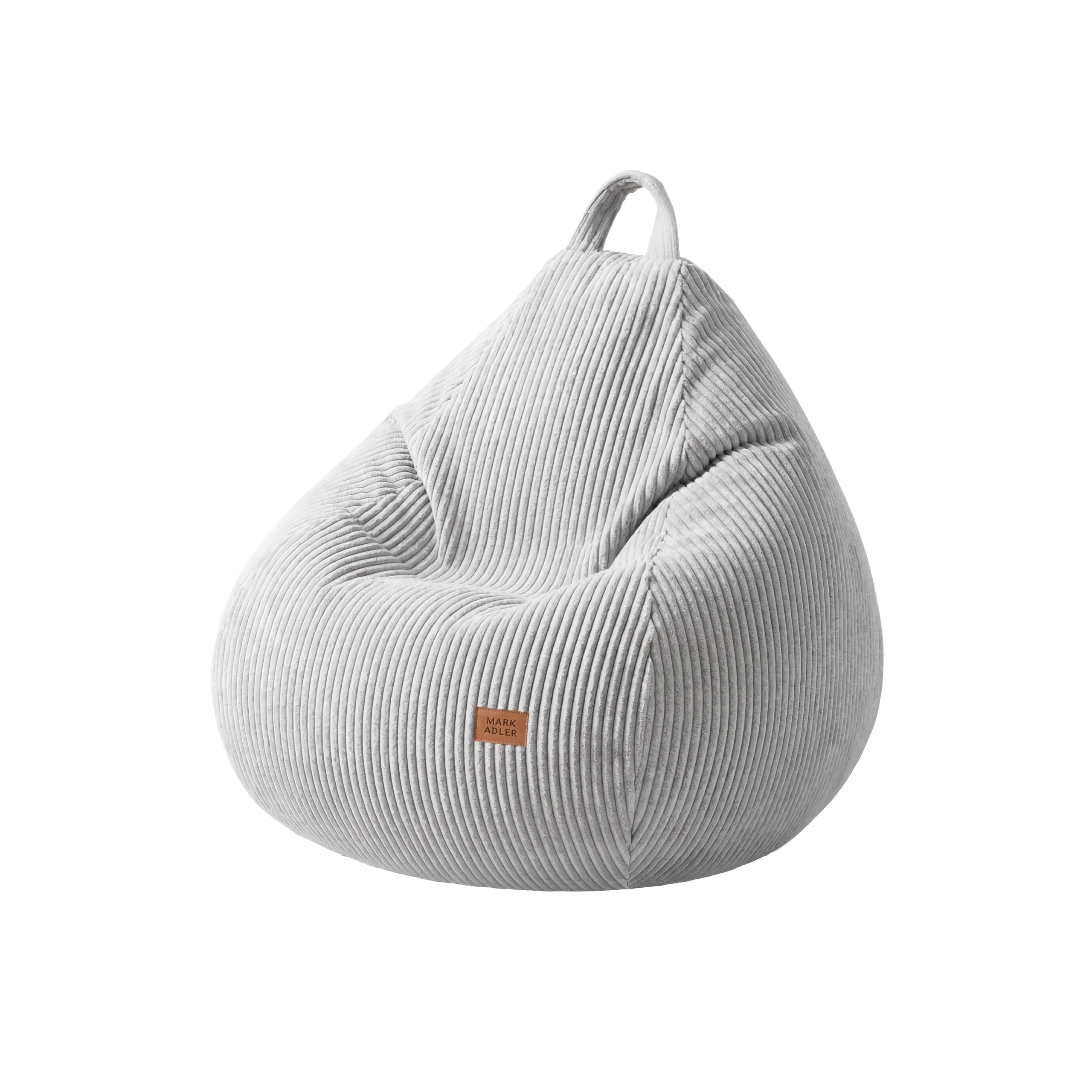 Puf sac din velur, gri, Mark Adler Comfy 1.0 Grey