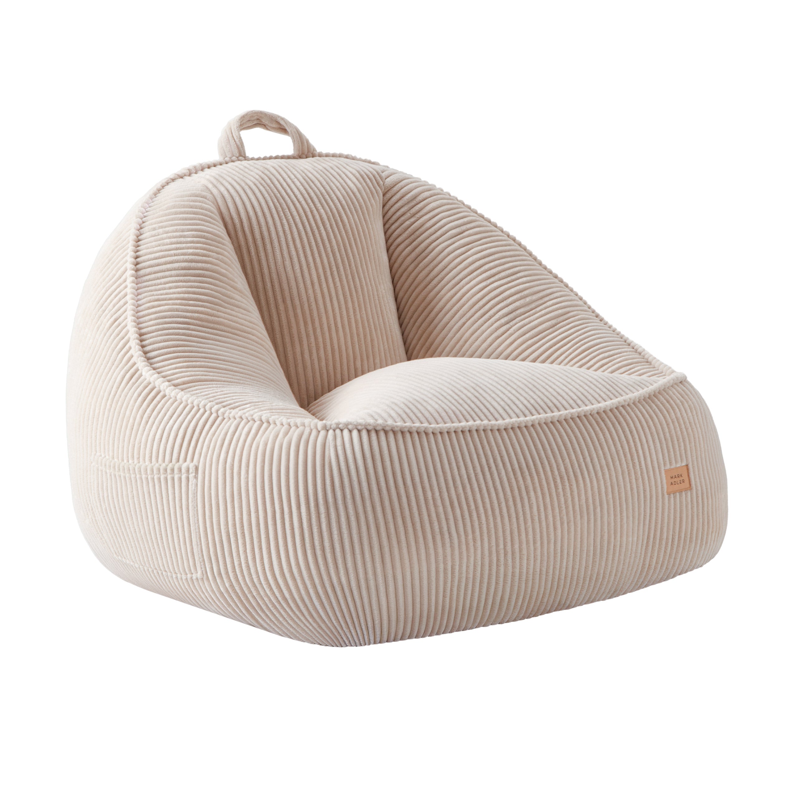 Fotoliu puf din catifea cordura cu spătar Mark Adler Comfy 4.0 Beige