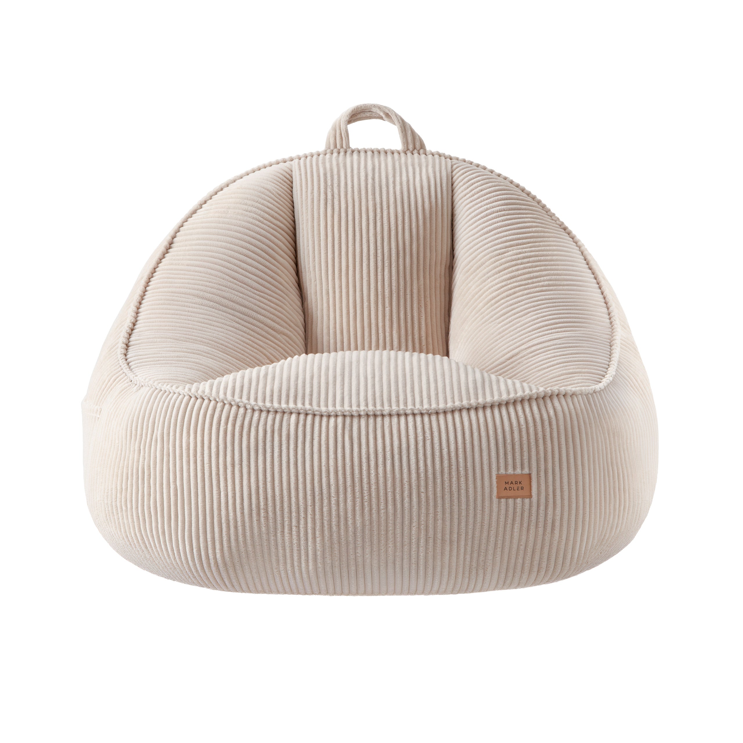 Fotoliu puf din catifea cordura cu spătar Mark Adler Comfy 4.0 Beige