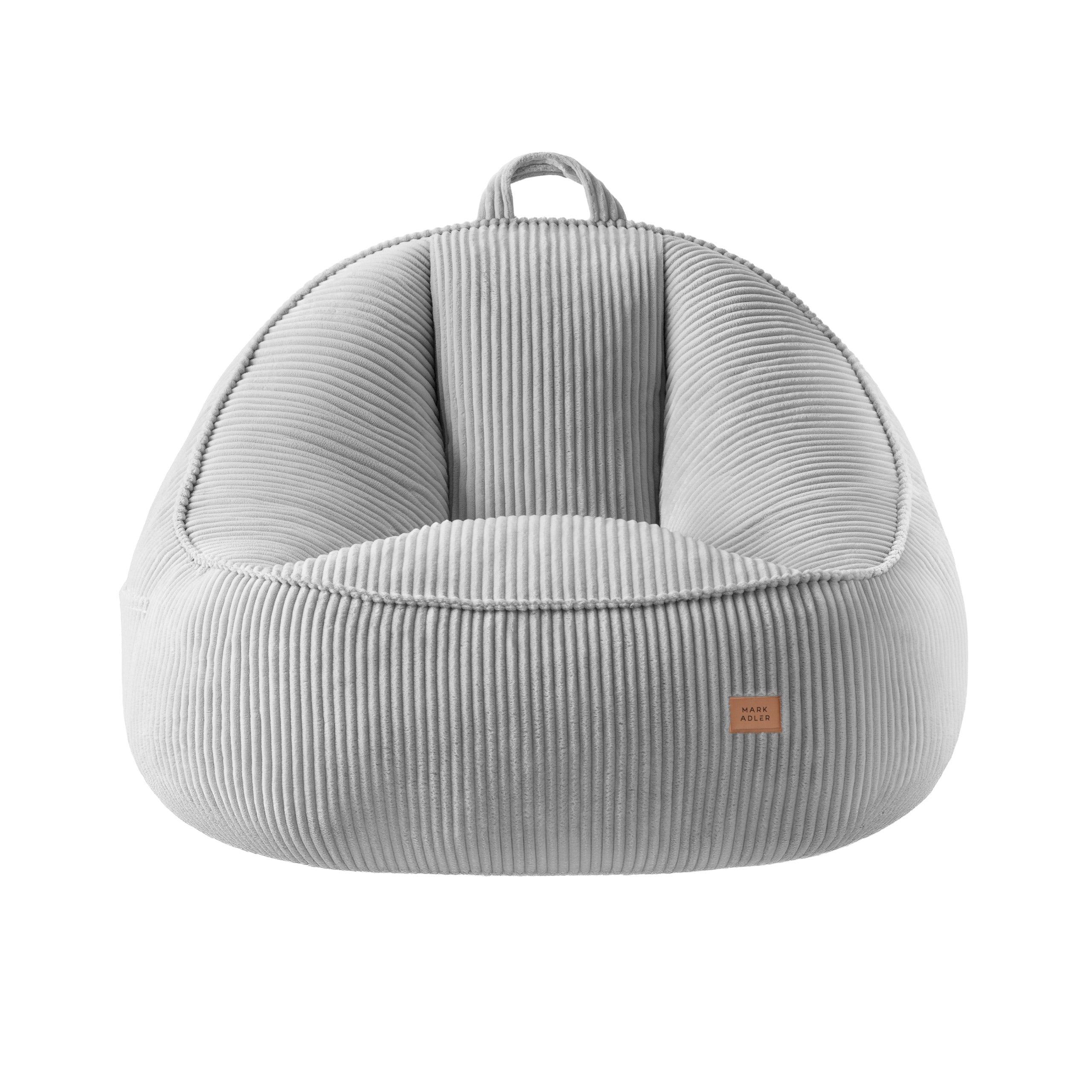 Fotoliu puf din catifea cordura cu spătar Mark Adler Comfy 4.0 Grey