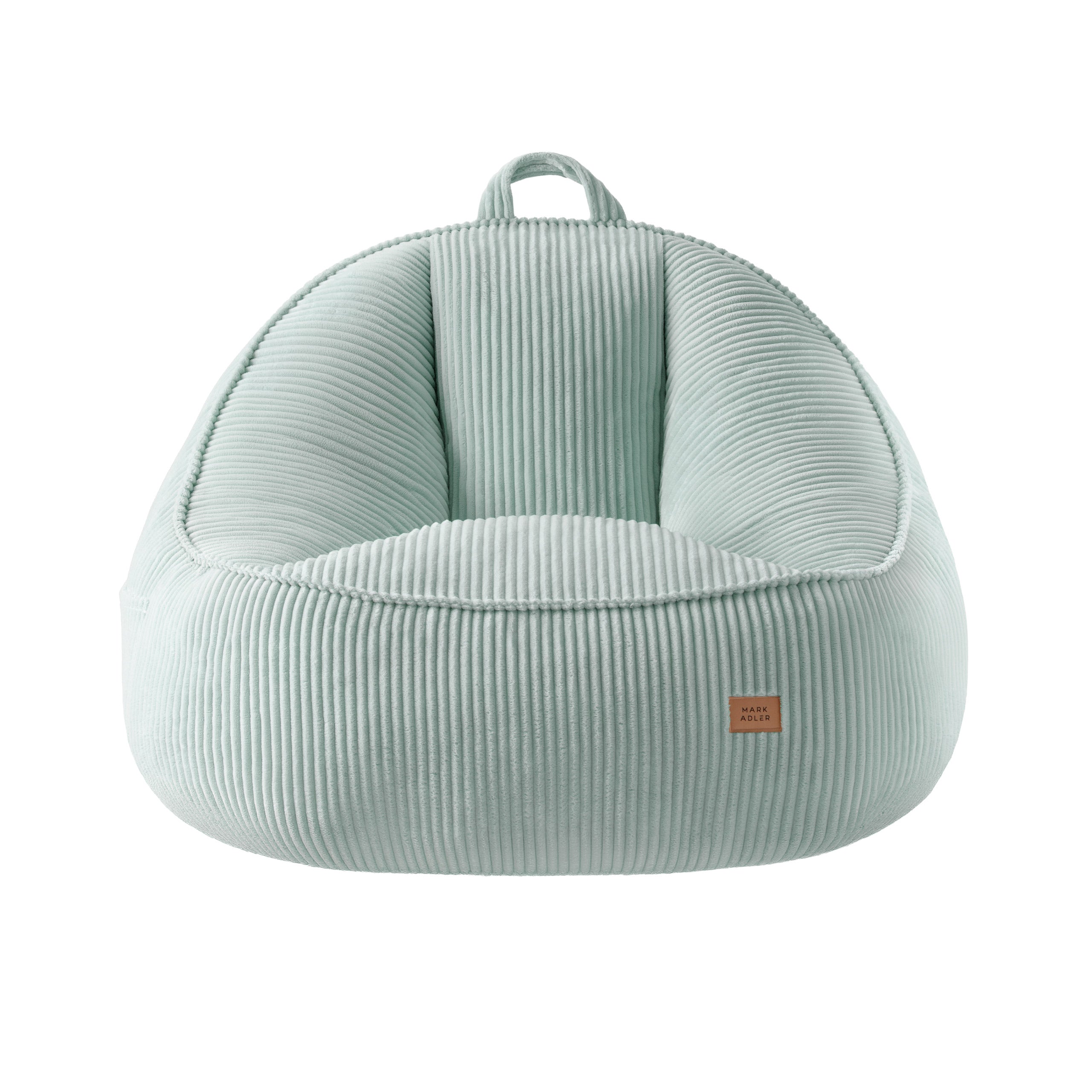 Fotoliu puf din catifea cordura cu spătar Mark Adler Comfy 4.0 Sage