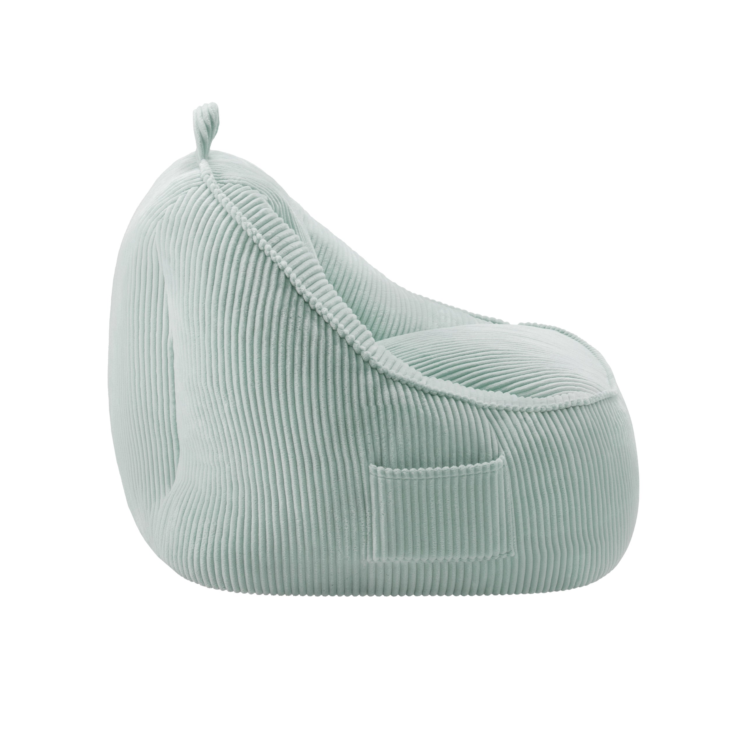 Fotoliu puf din catifea cordura cu spătar Mark Adler Comfy 4.0 Sage