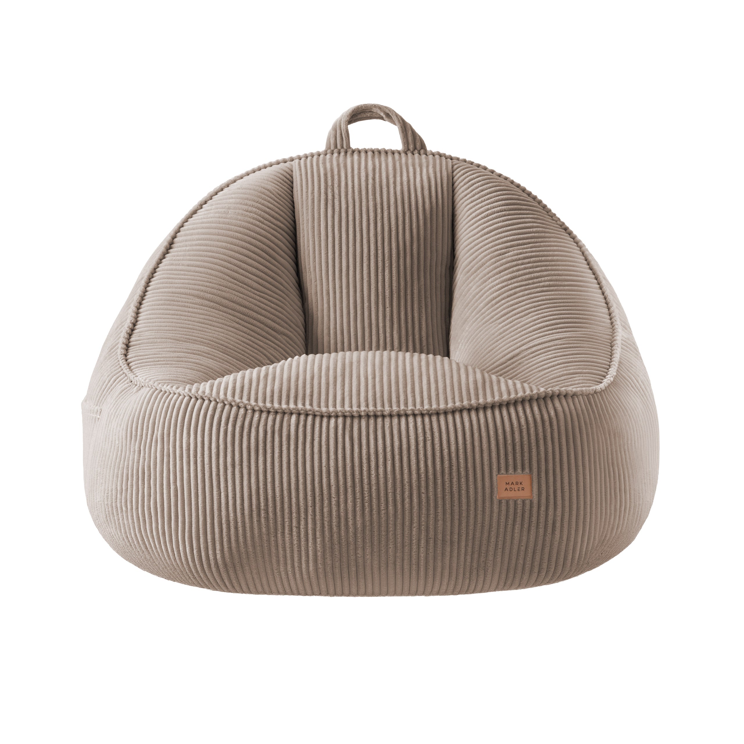 Fotoliu puf din catifea cordura cu spătar Mark Adler Comfy 4.0 Taupe