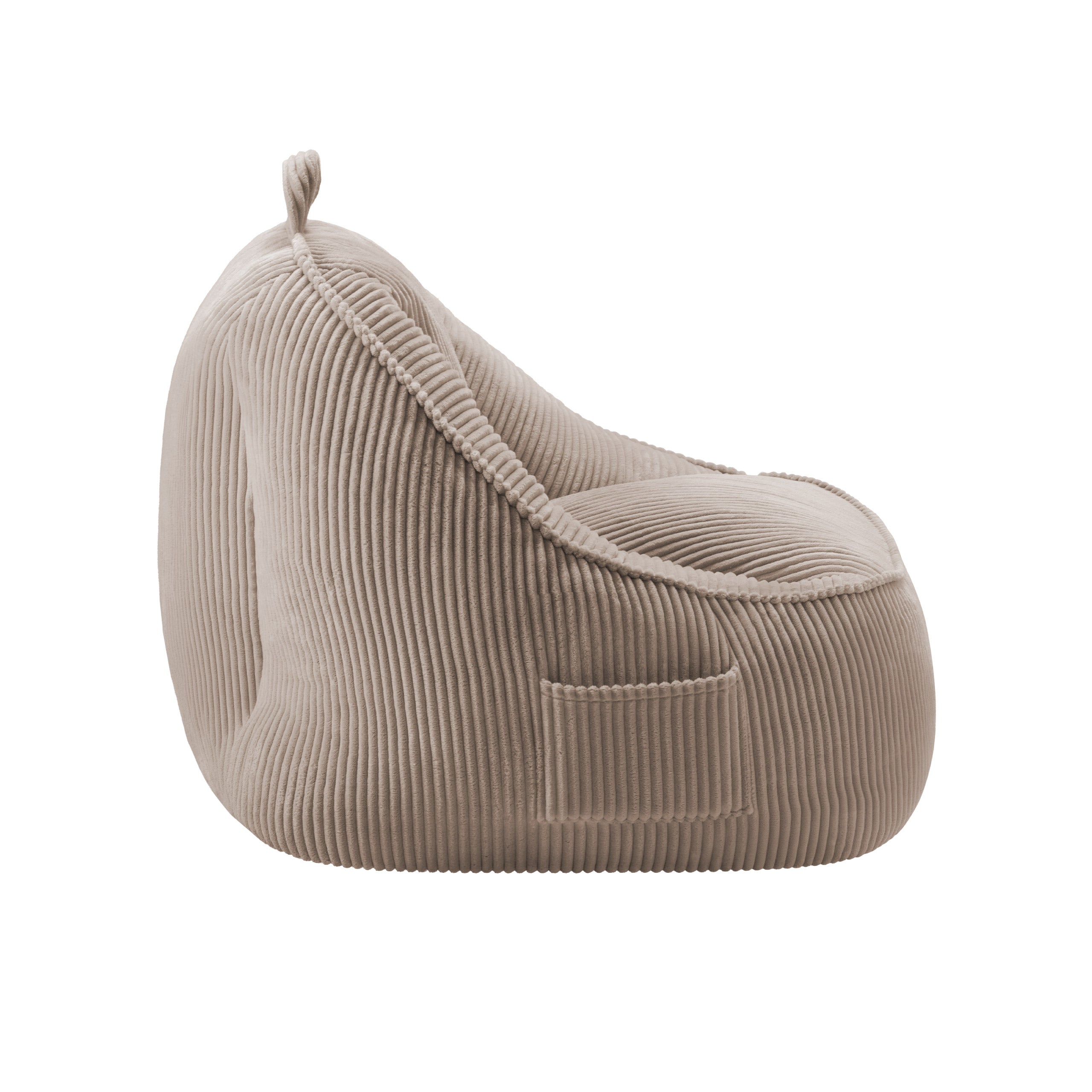 Fotoliu puf din catifea cordura cu spătar Mark Adler Comfy 4.0 Taupe