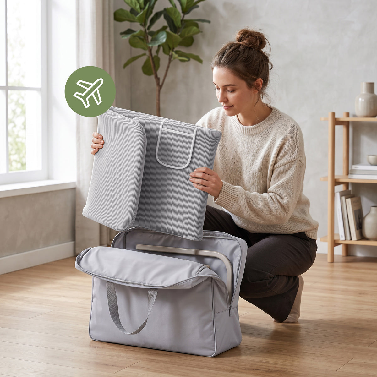 Barieră de protecție pentru pat 120 cm Cover 50 Grey