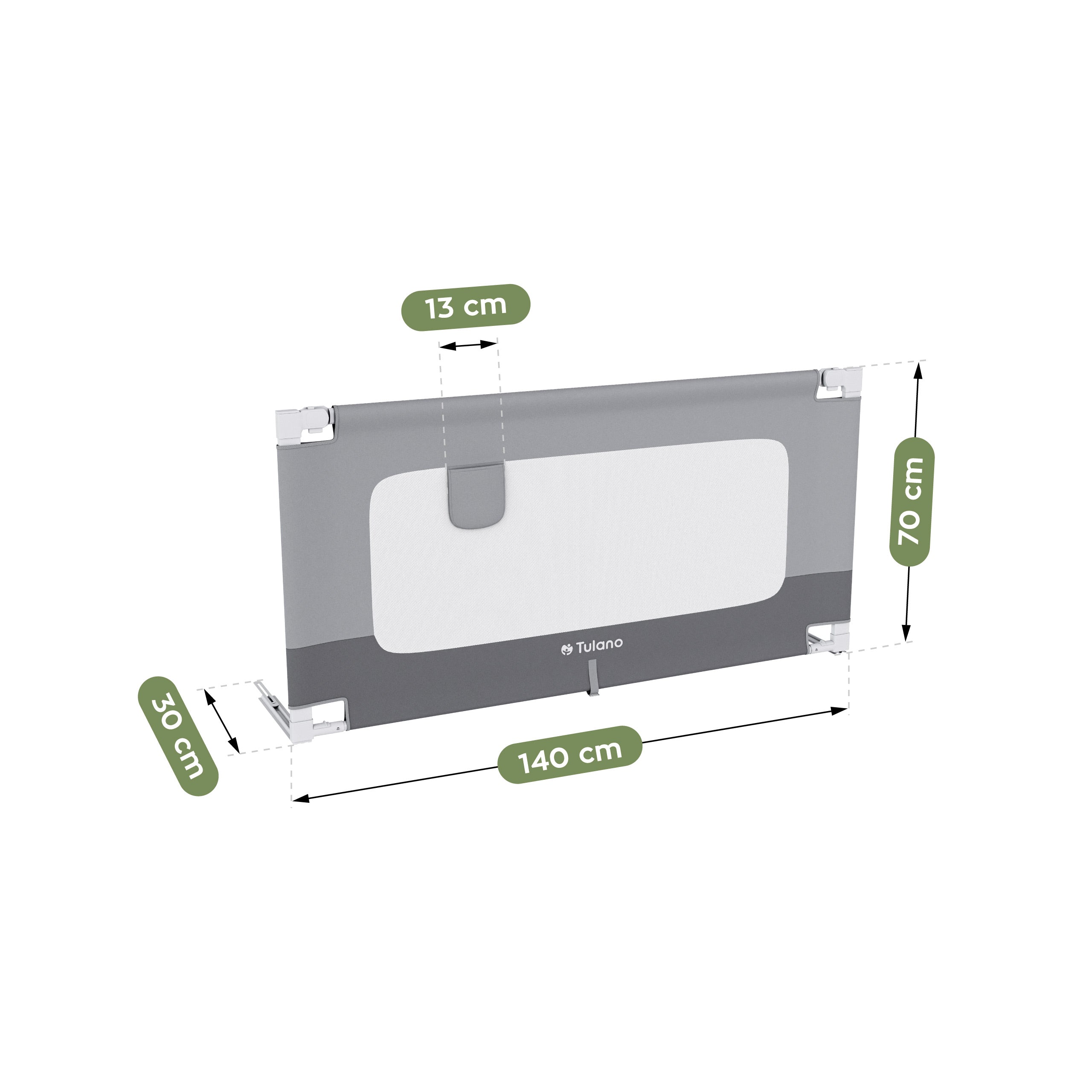 Barieră de protecție pentru pat de 140 cm Tulano Cover 44