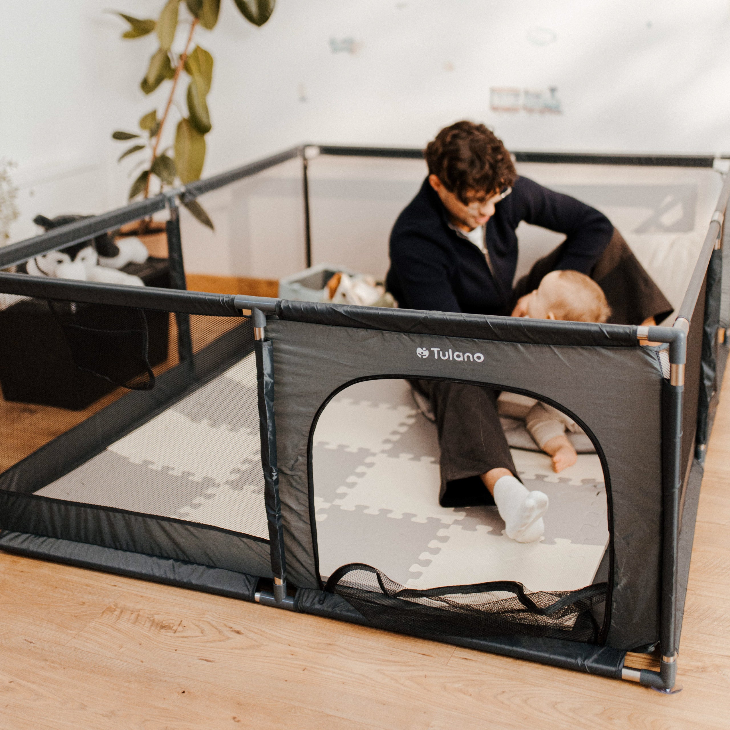 Pătuț pentru copii Tulano Cozy 20 Graphite - 130 cm