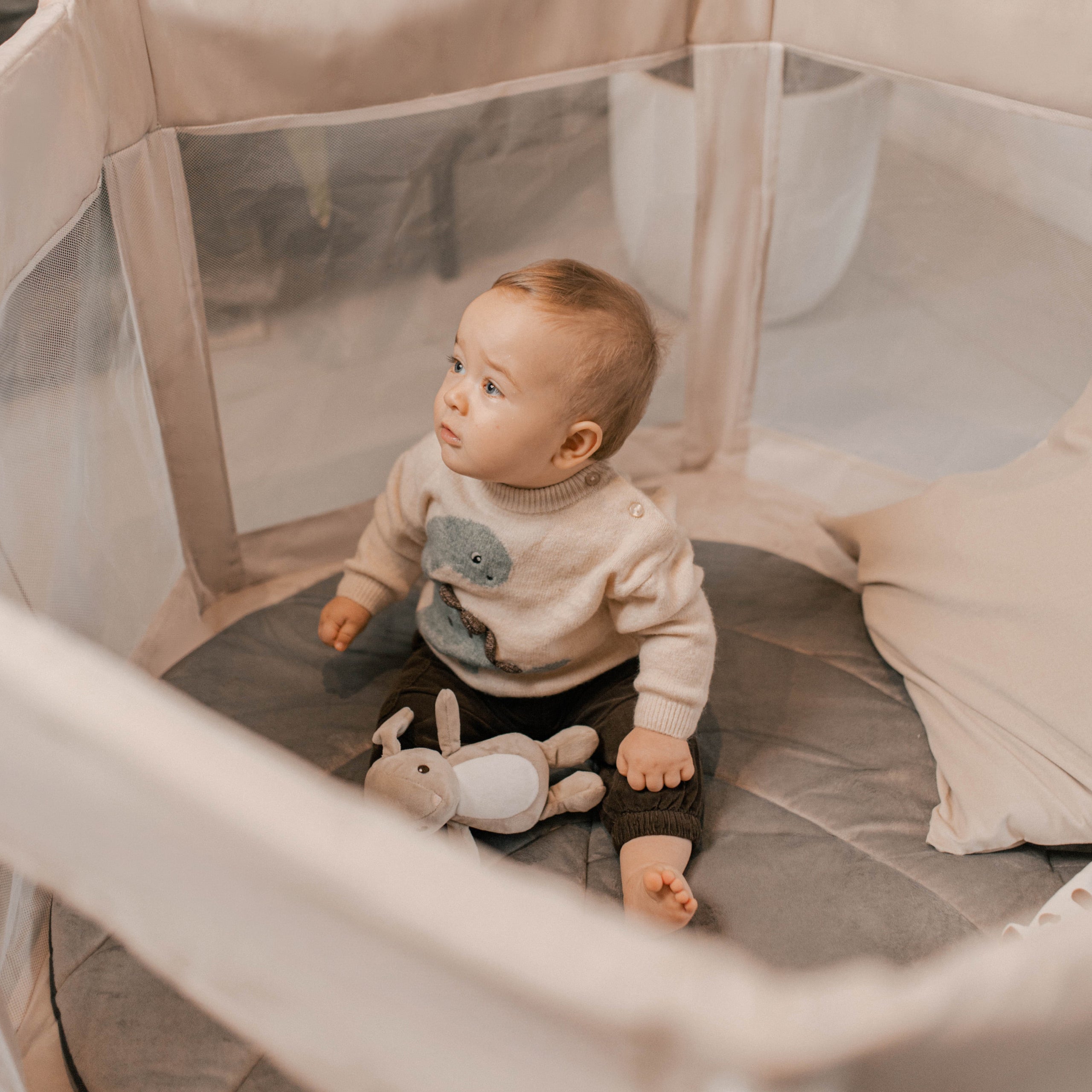 Pătuț pliabil pentru copii Tulano Cozy 30 Beige