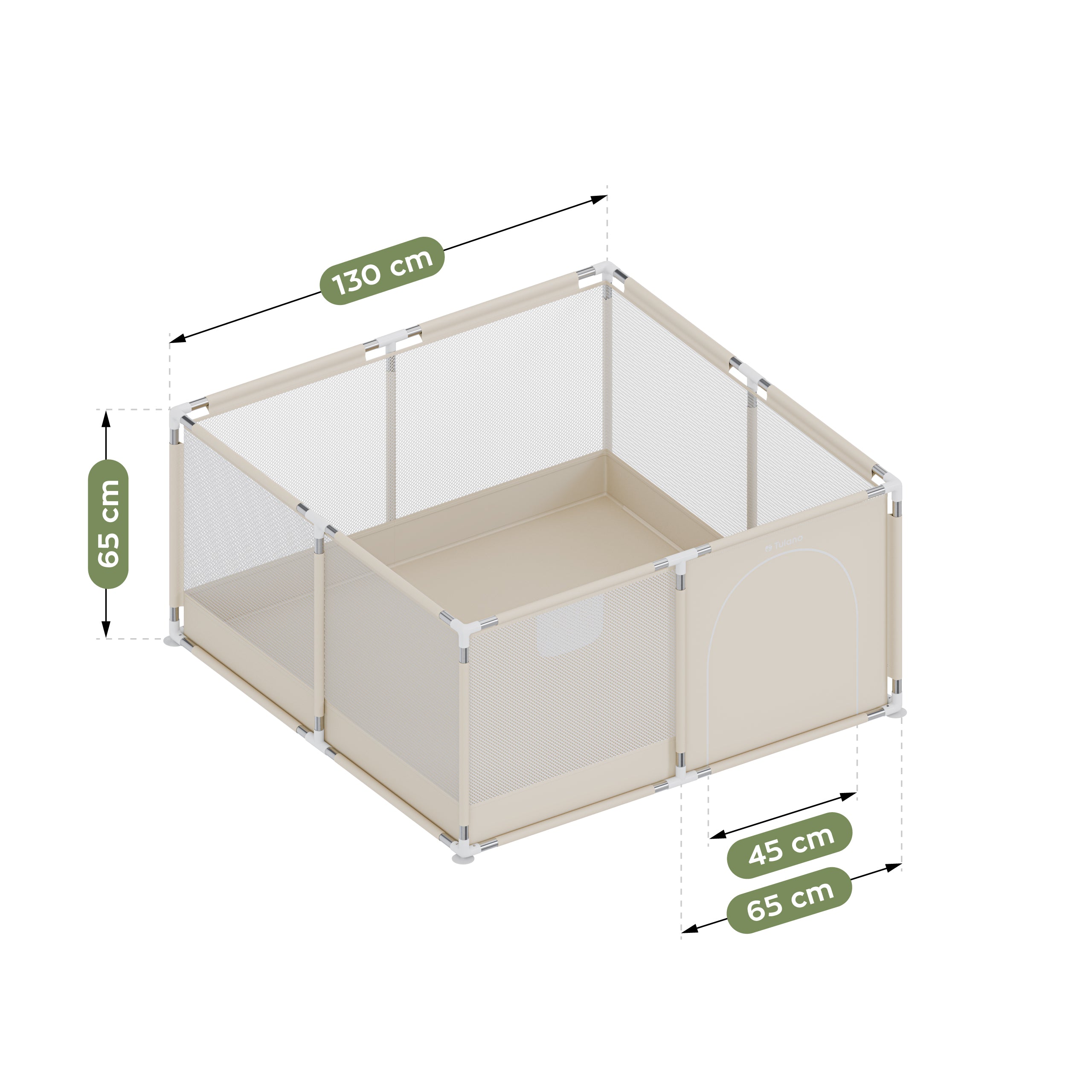 Pătuț pentru copii Tulano Cozy 20 Beige - 130 cm